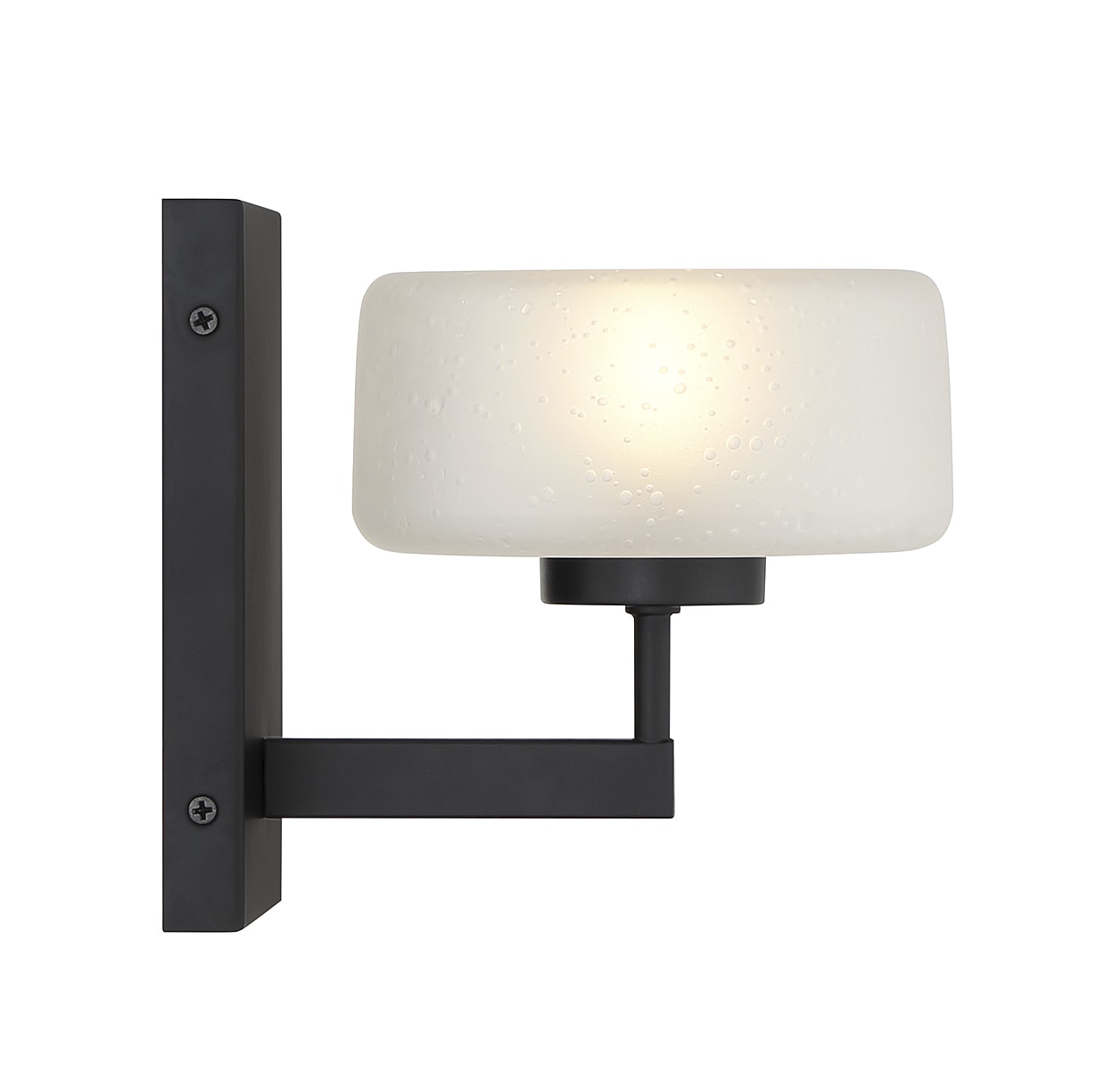 Matte Black Frosted Glass Dimmable Wall Sconce