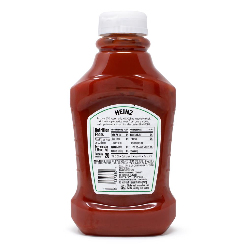 Heinz Ketchup, Thirty 20 oz Squeeze Bottles, Tamper Proof