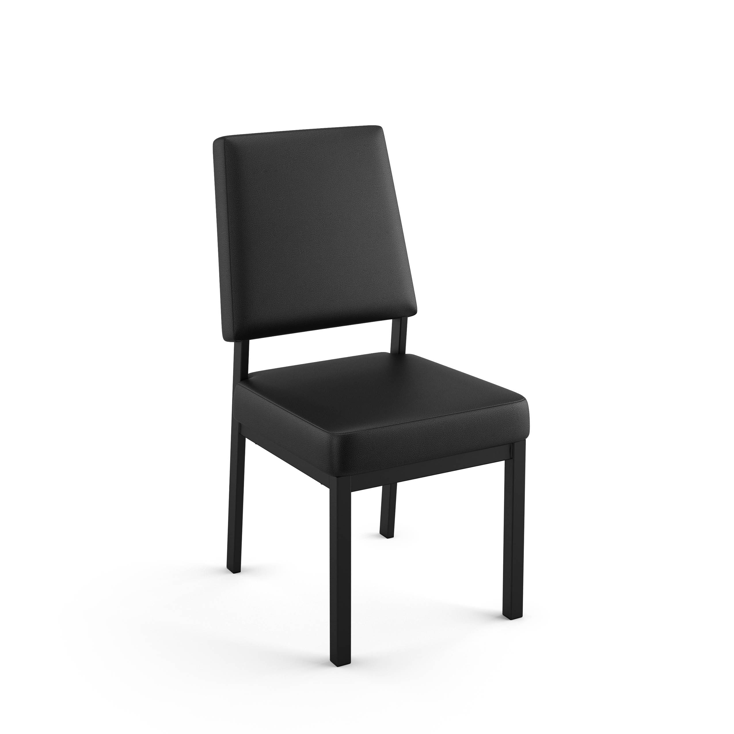 Amisco 34541-WE/1B25DAF4 Avery Country Faux Leather Upholstered Dining Side Chair (Metal Frame)