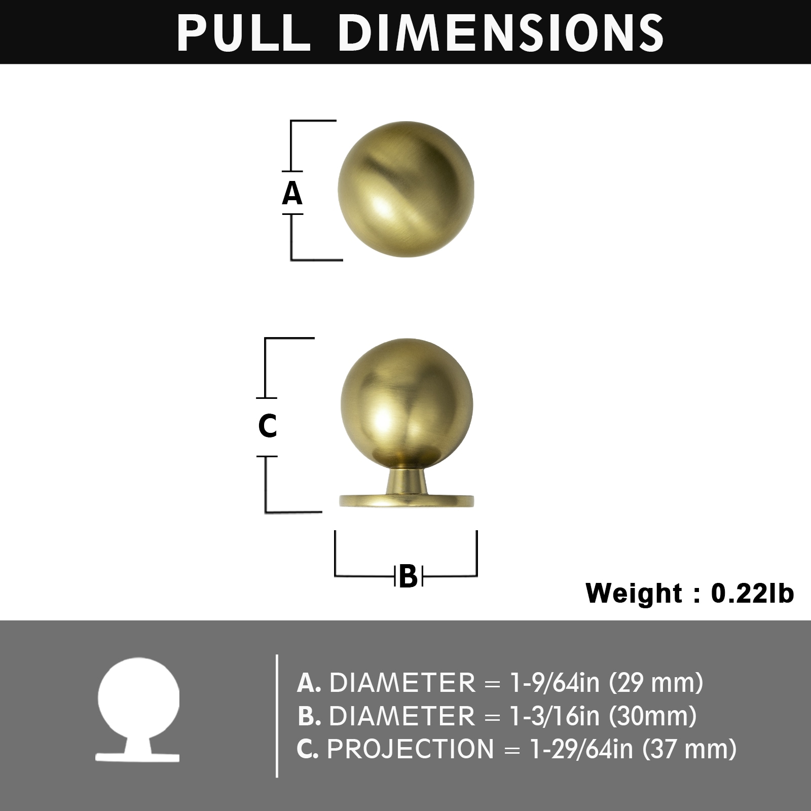 Miaokesen 9595LSJ-KNOB-PLUS-12 Cabinet-Knobs - View #2