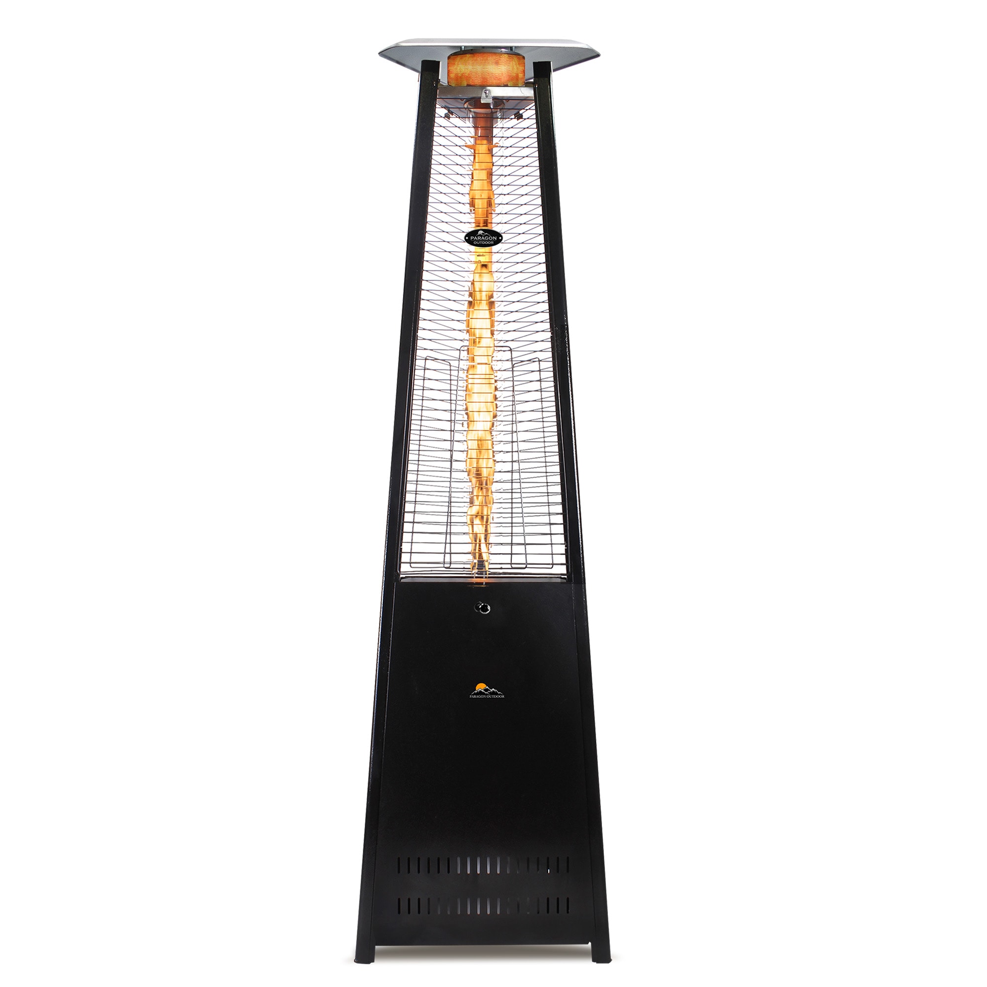 Hammered Black Stainless Steel Pyramid Propane Patio Heater