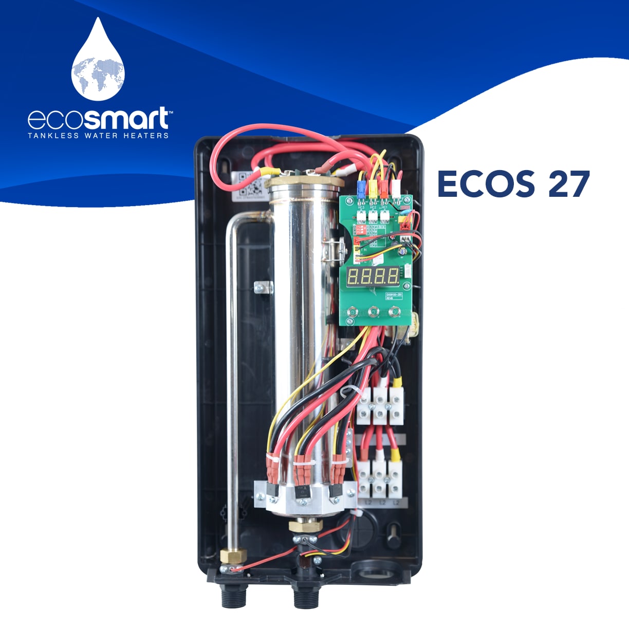 EcoSmart White Digital Electric Tankless Water Heater