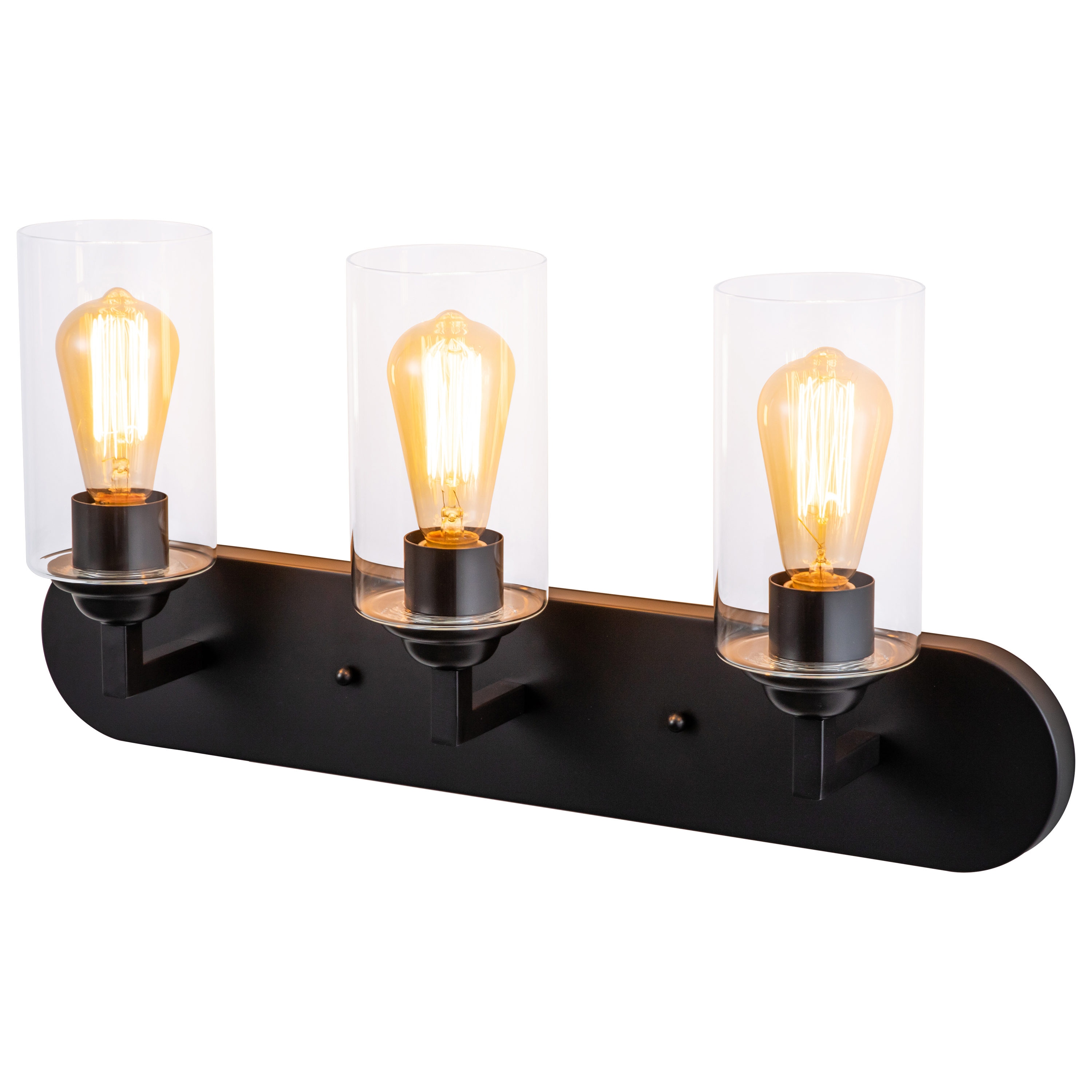 C Cattleya CA2207-3W 24-in 3 -Light Black Modern/contemporary Vanity light