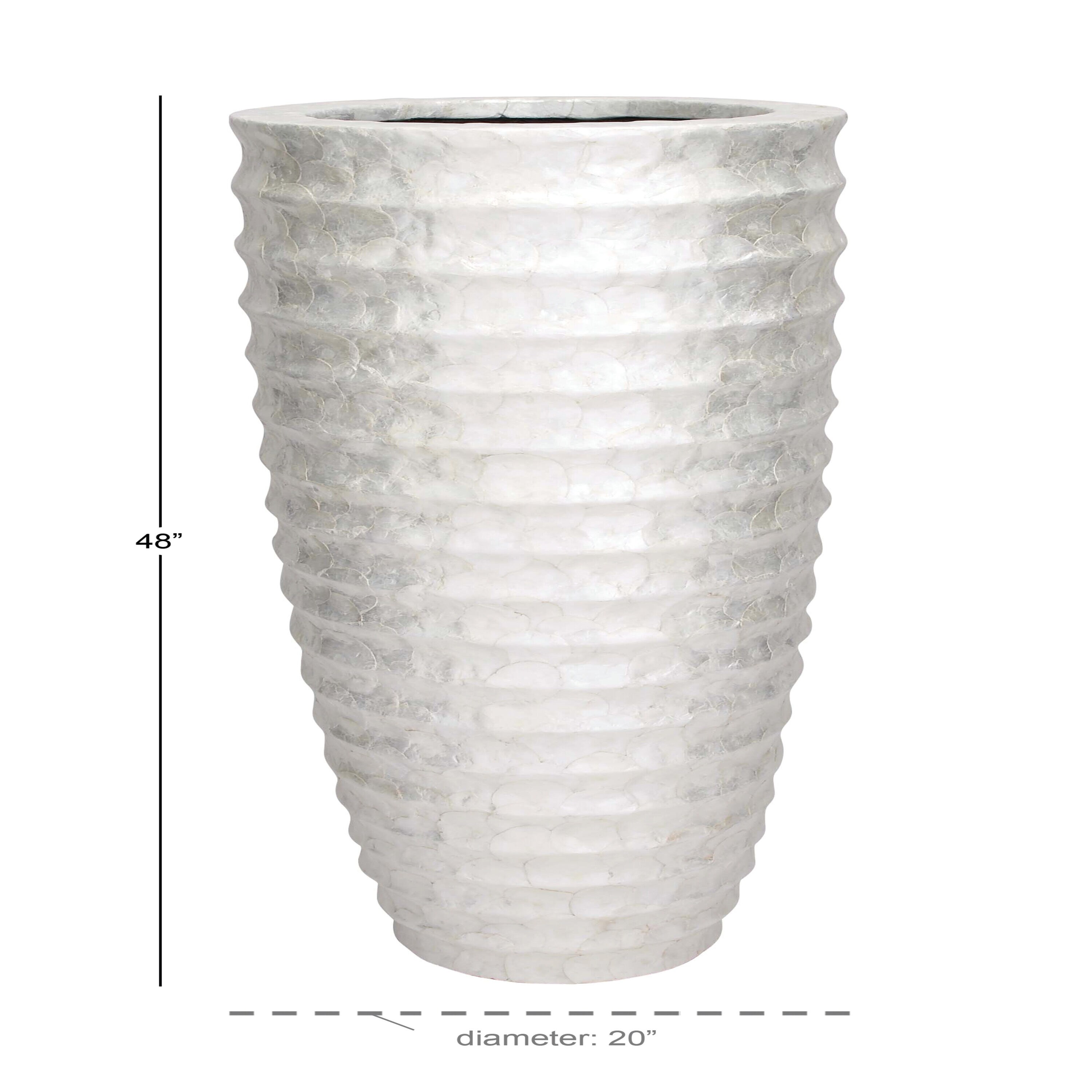 Grayson Lane White Shell Coastal Vase in the Decorative