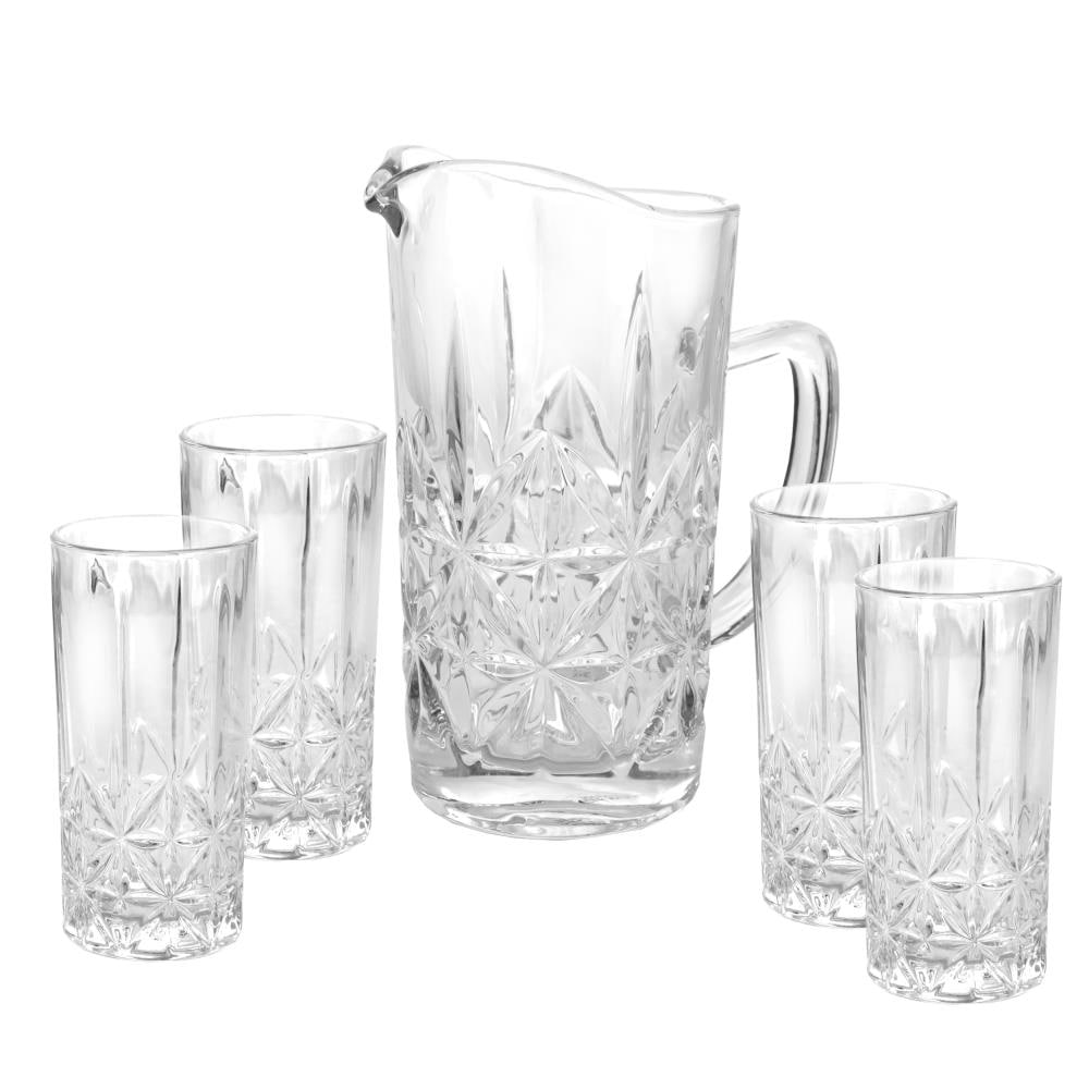 Gibson Home Jewelite Glass Pitcher And Tumbler Set : Target