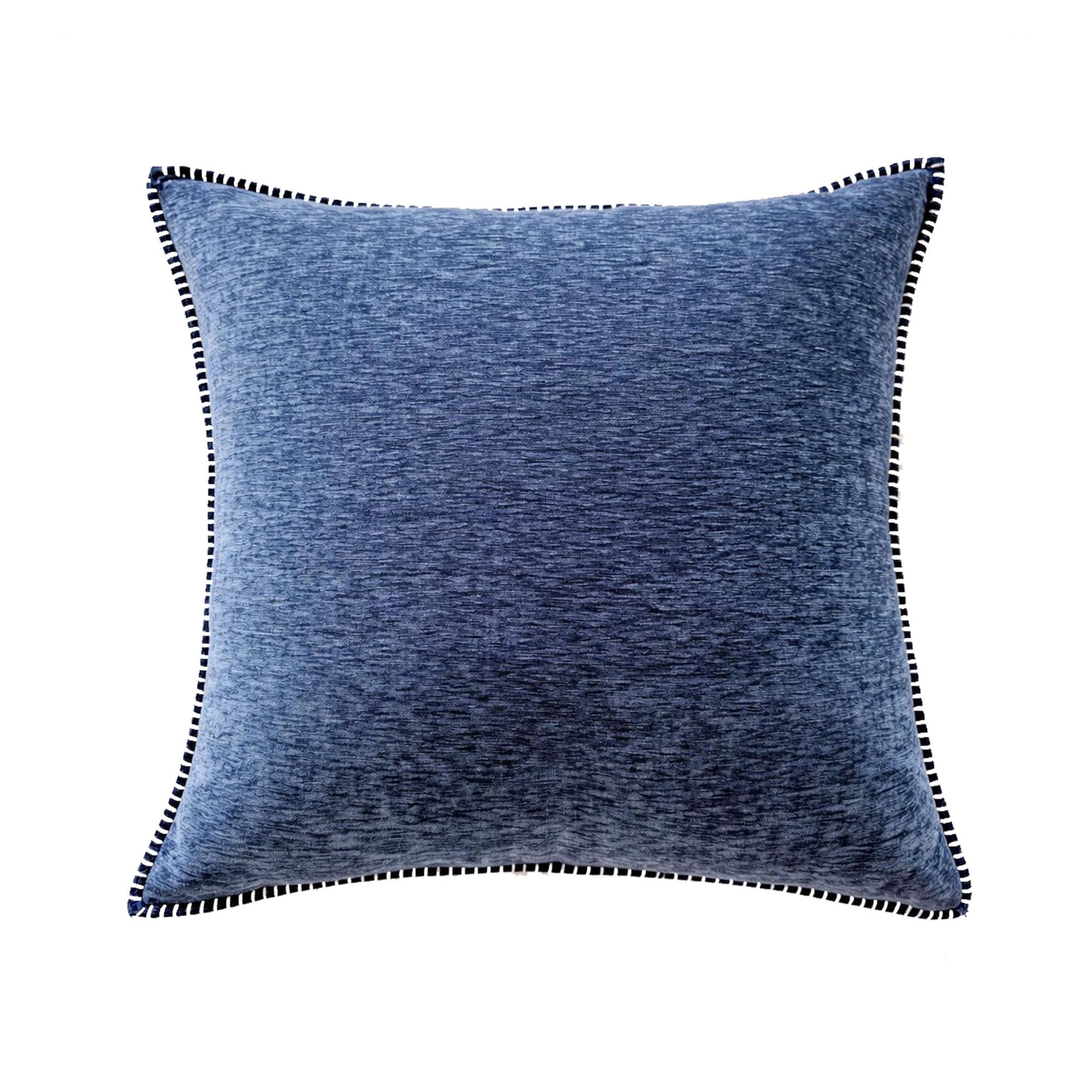 Blisstyle Textured Throw Pillow with Stitched Contrast Edge Set of 2 Throw Pillows for Couch