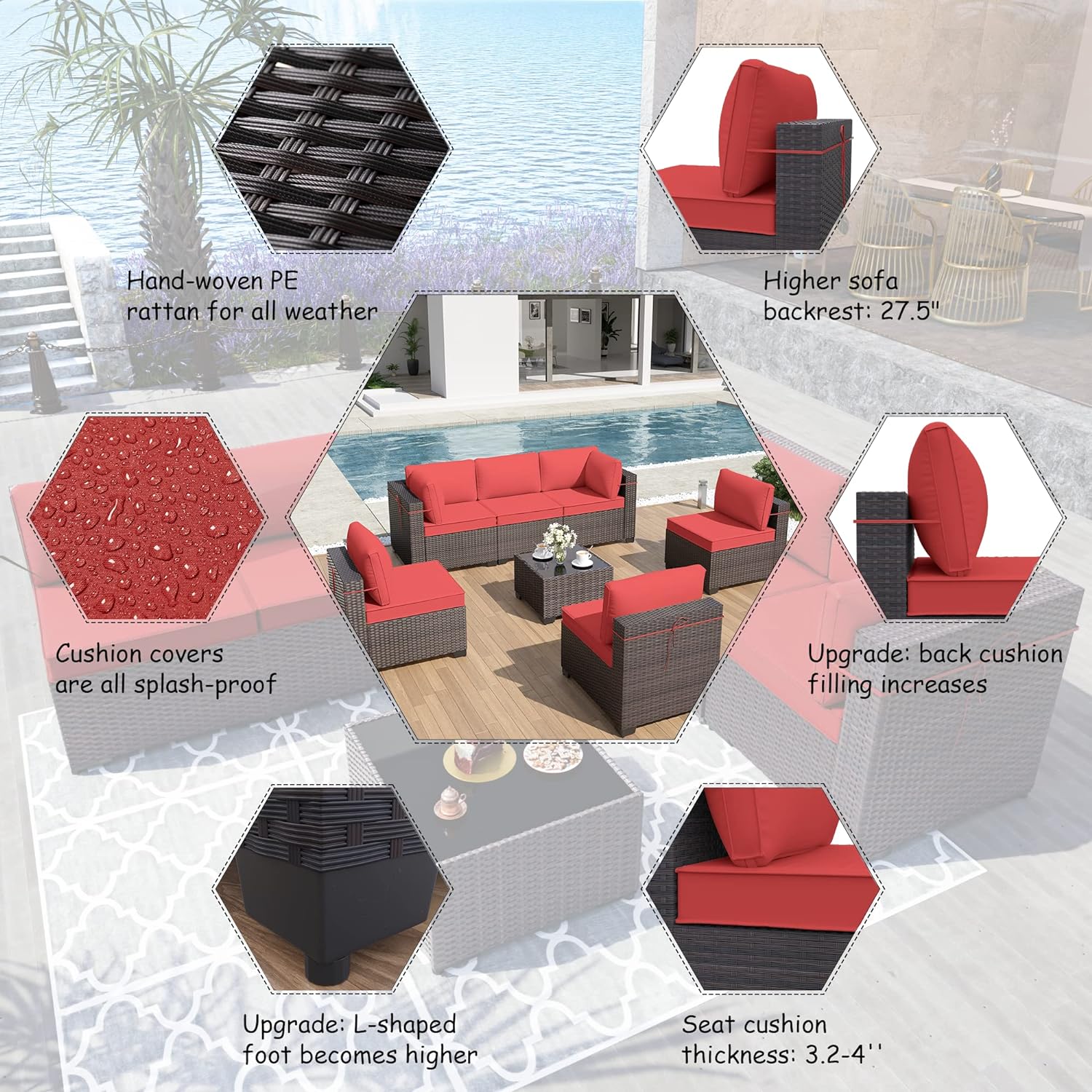 ALAULM LS-7PCS-RED Patio-Conversation-Sets - View #3