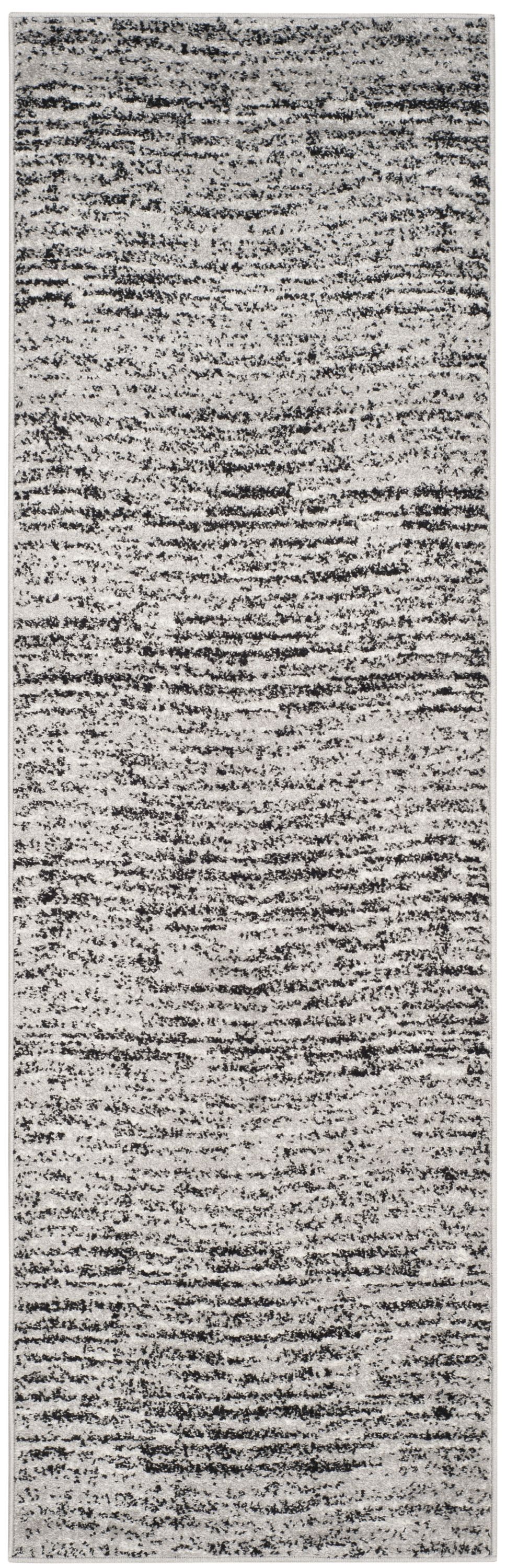 Safavieh ADR117A-218 Adirondack Lorenzo 2 x 18 (ft) Loomed Polypropylene Black/Silver Rectangular Indoor Distressed/Overdyed Industrial Runner rug