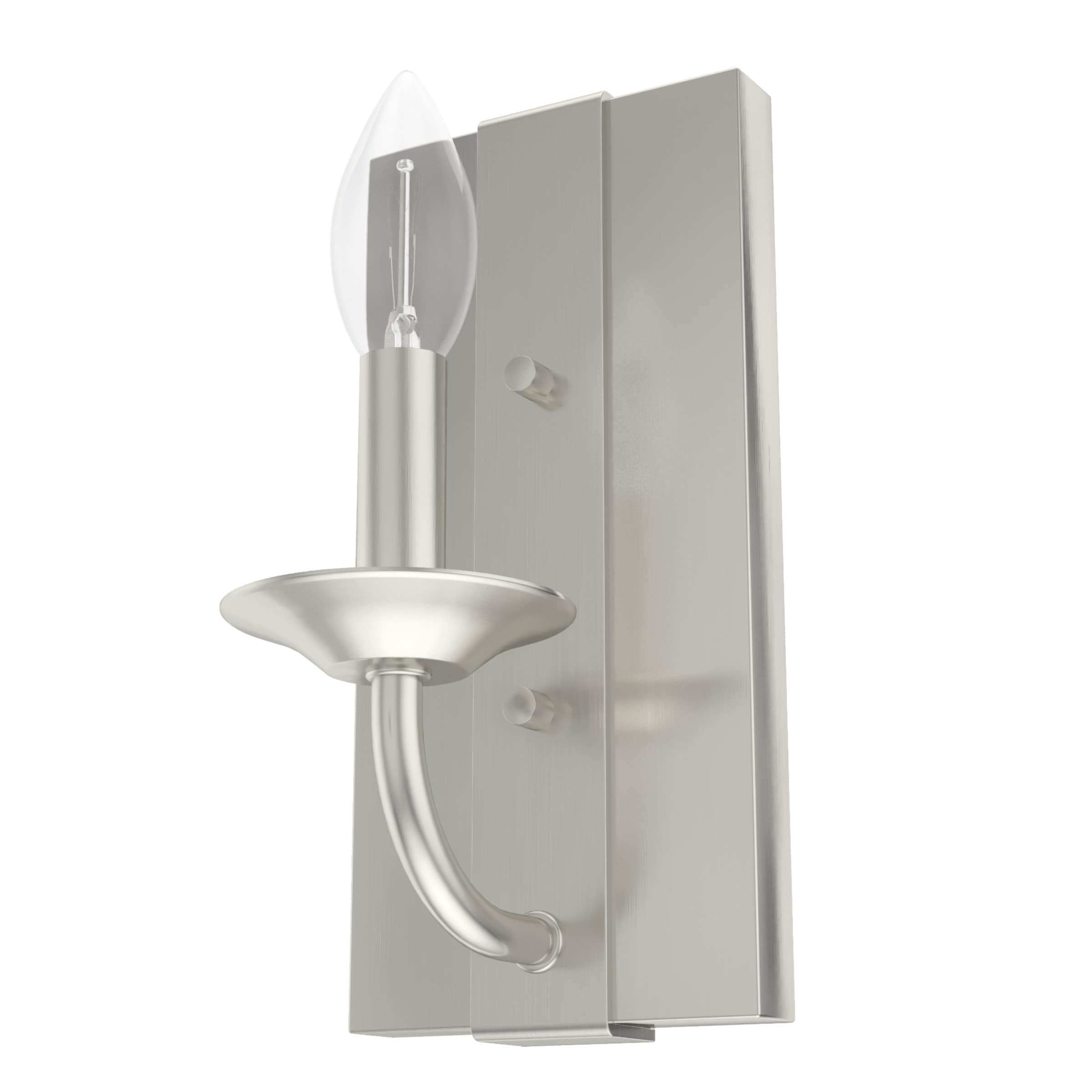 Perch Point Brushed Nickel Dimmable Wall Sconce, 10"