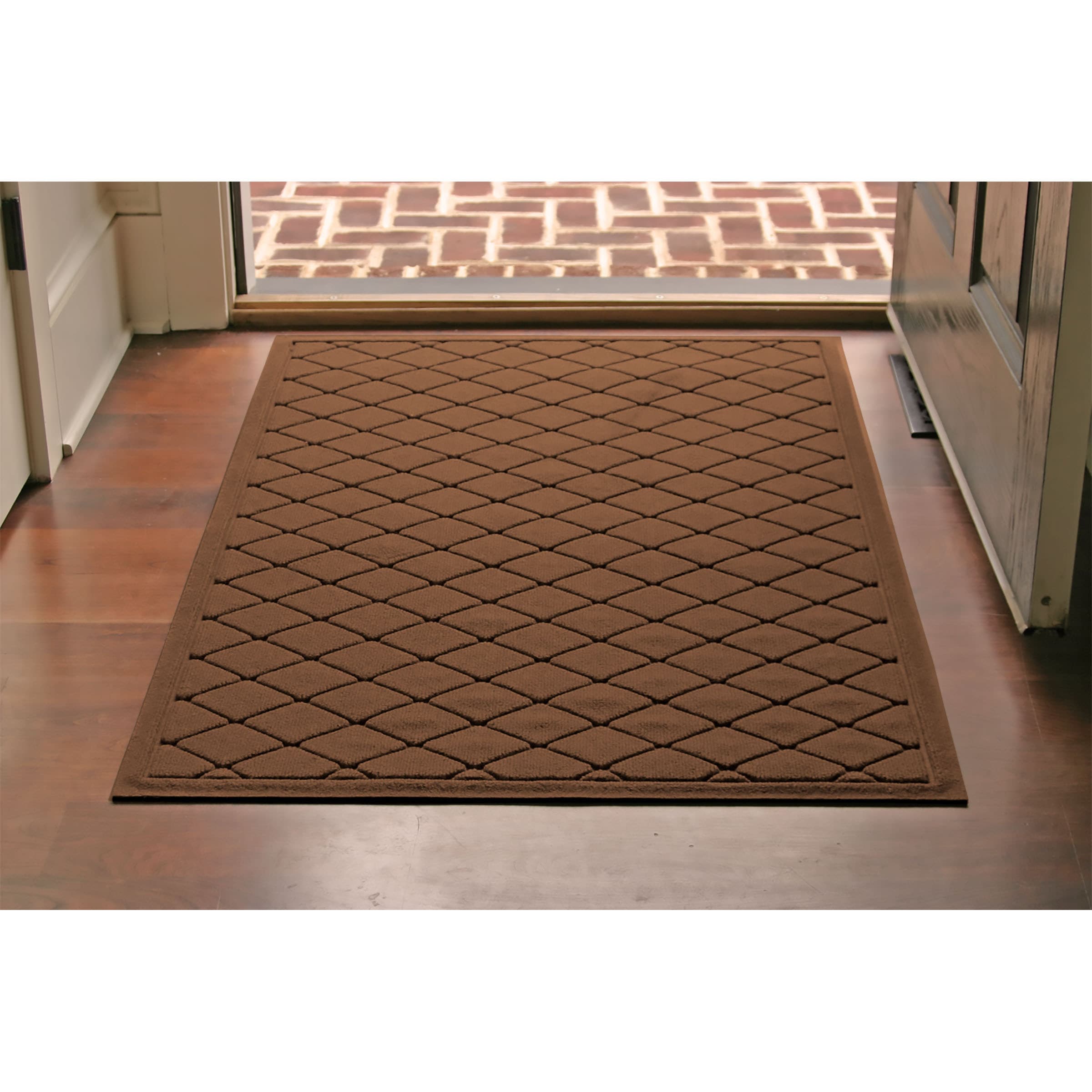 WaterHog 20377520035 34-in x 52-in Dark Brown Non-Slip Grip Indoor or outdoor Door Mat