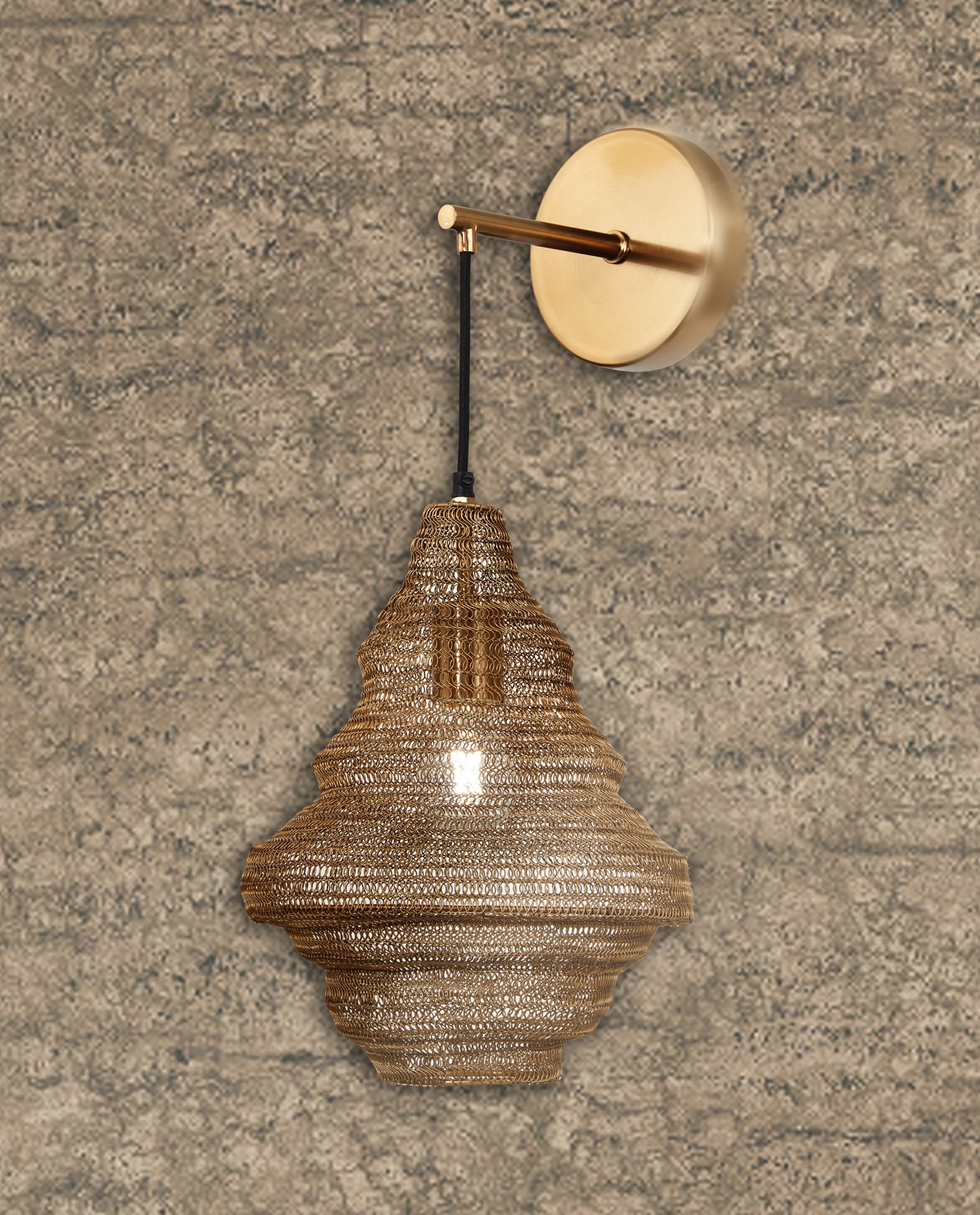 Metropolitan N1760-752 Marseille 10-in W 1 -Light Matte Brass Mid-century Wall Sconce