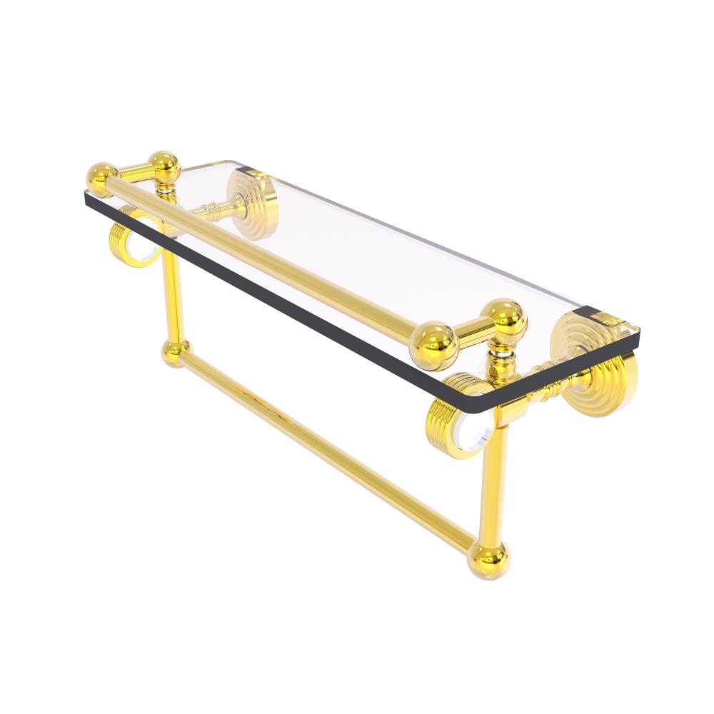 Allied Brass PG-1TBG-16-GAL-PB Pacific Grove Polished Brass Wall mount Bathroom Shelf ( 16-in x 6.8-in x 5-in )