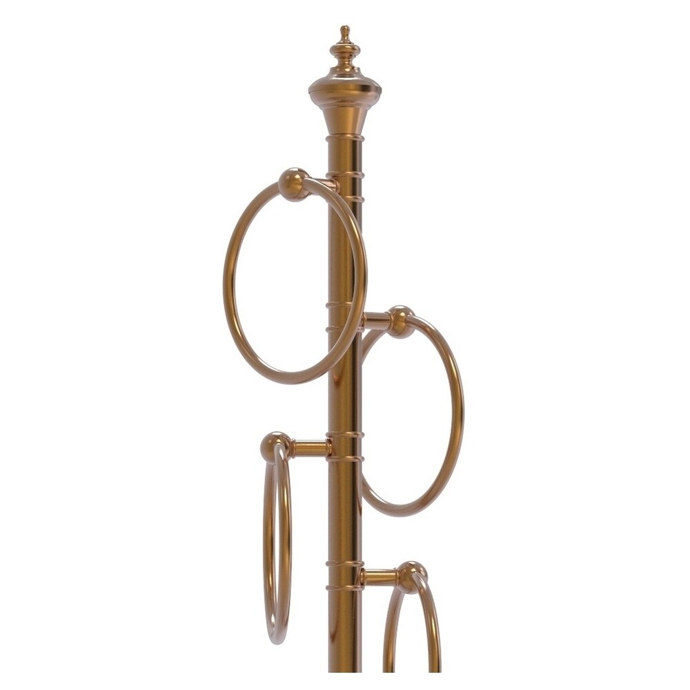 Allied Brass Brushed Bronze Freestanding Floor Single Towel Ring in the  Towel Rings department at