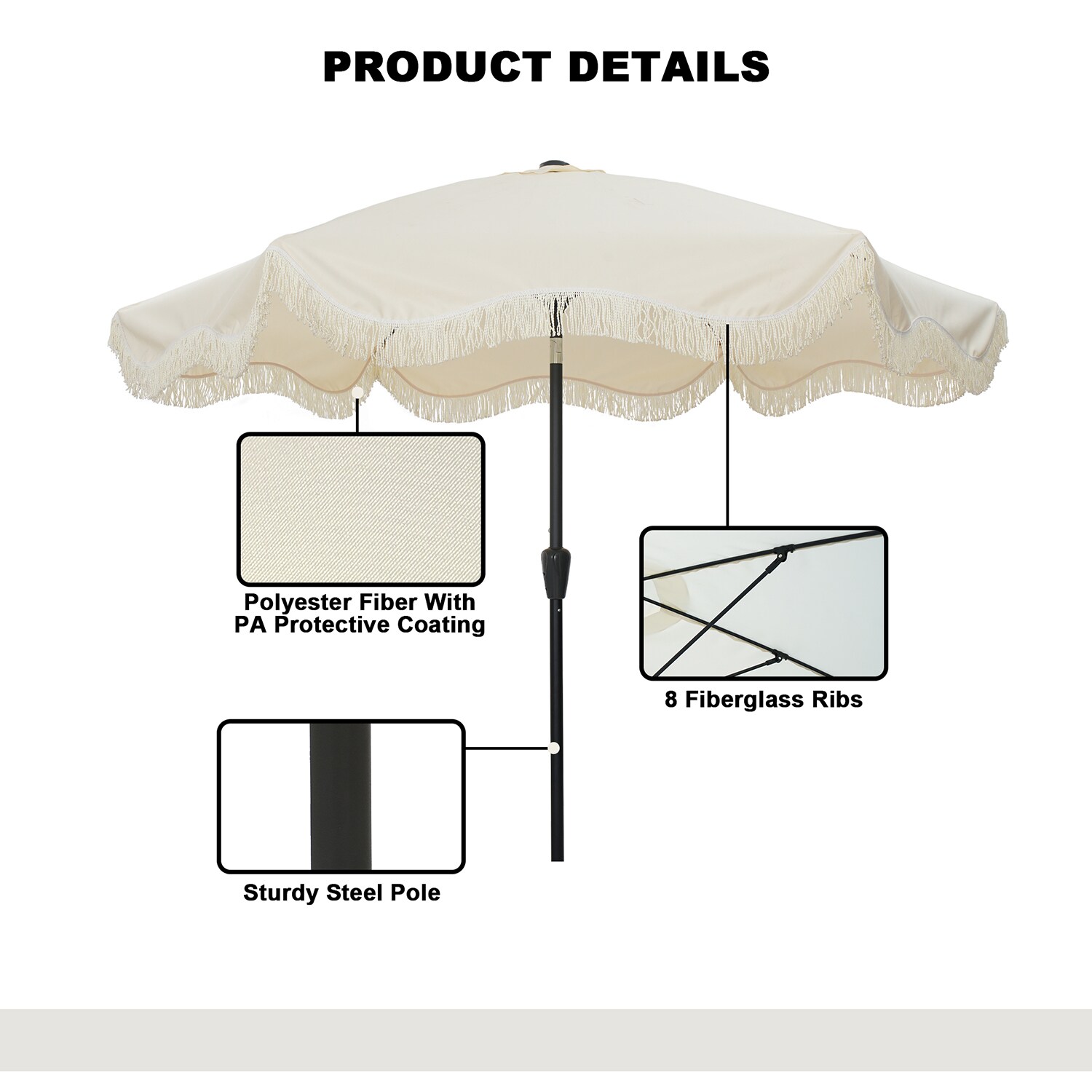 Clihome CL0102QDLS9WH Umbrellas-2 - View #7