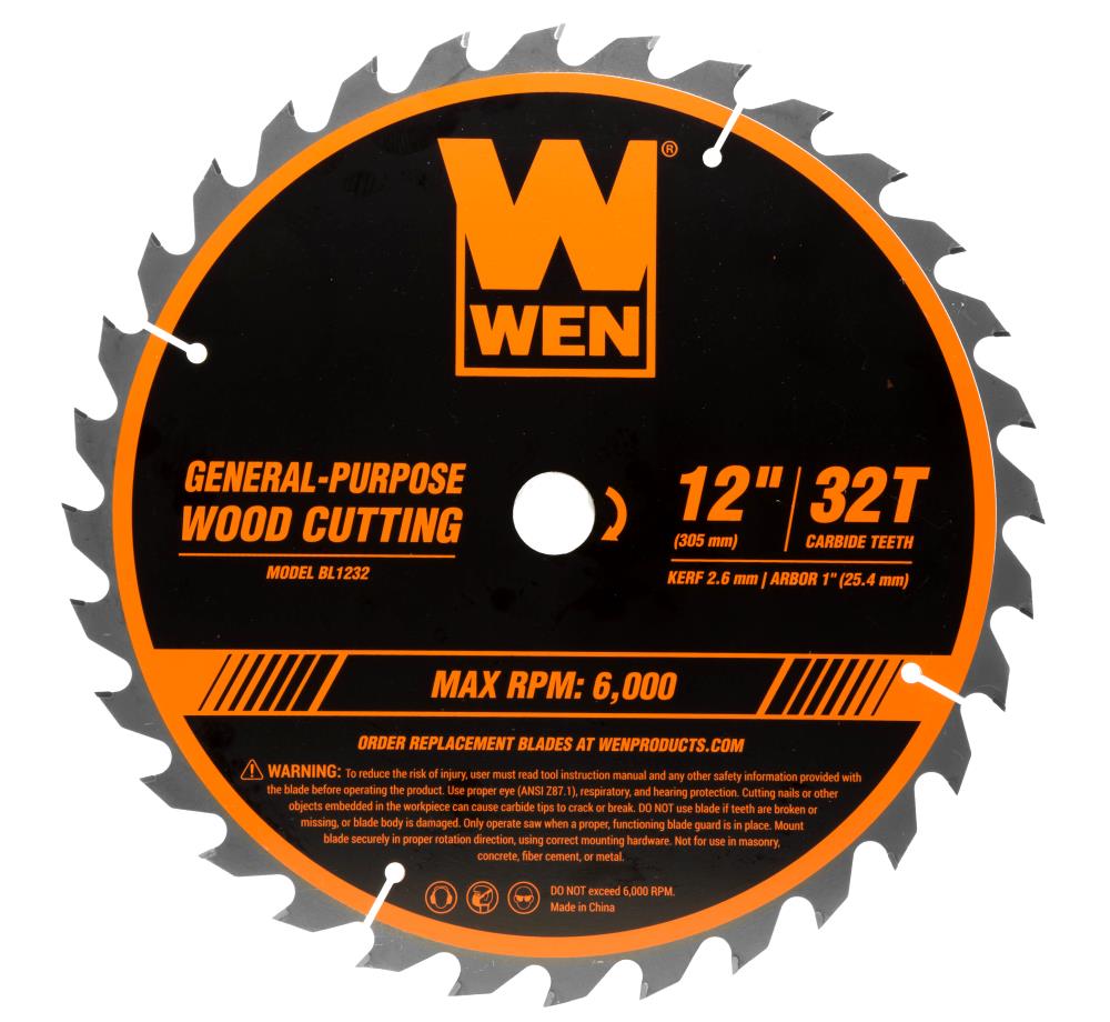 WEN 12-in Set-Tooth Fine Finish Tungsten Carbide-tipped Steel