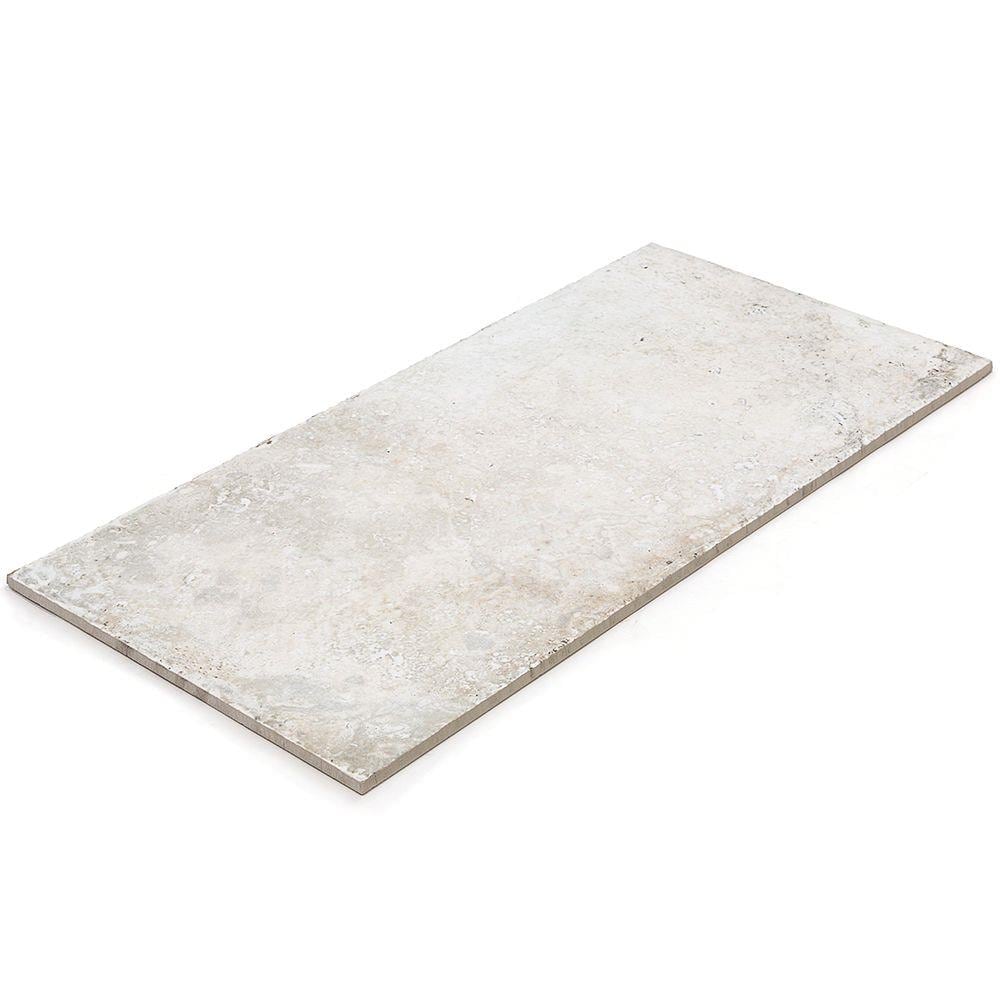 Ravello 12" x 24" White Porcelain Stone Look Tile
