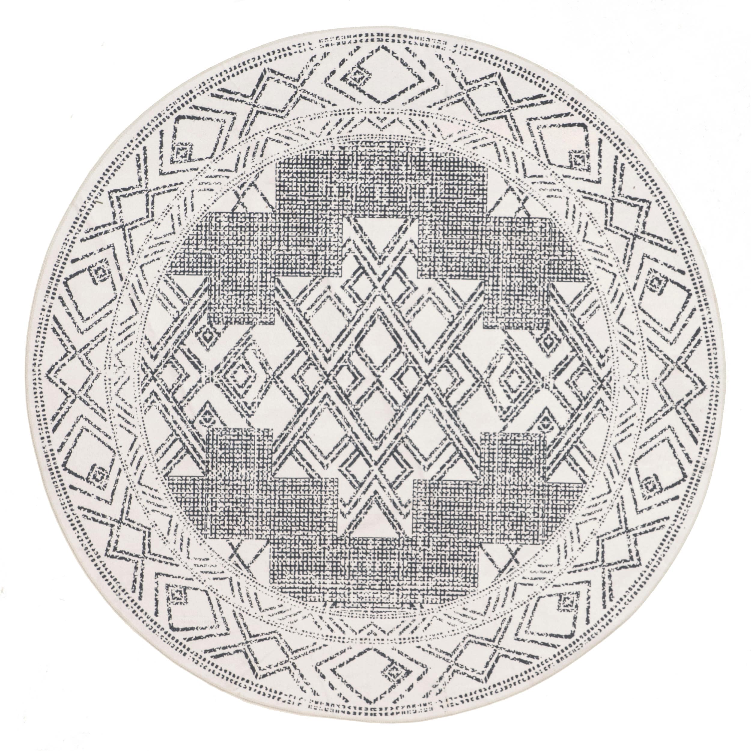 nuLOOM Kira Machine Washable Tribal Geometric Area Rug, Grey, 8x10 ft