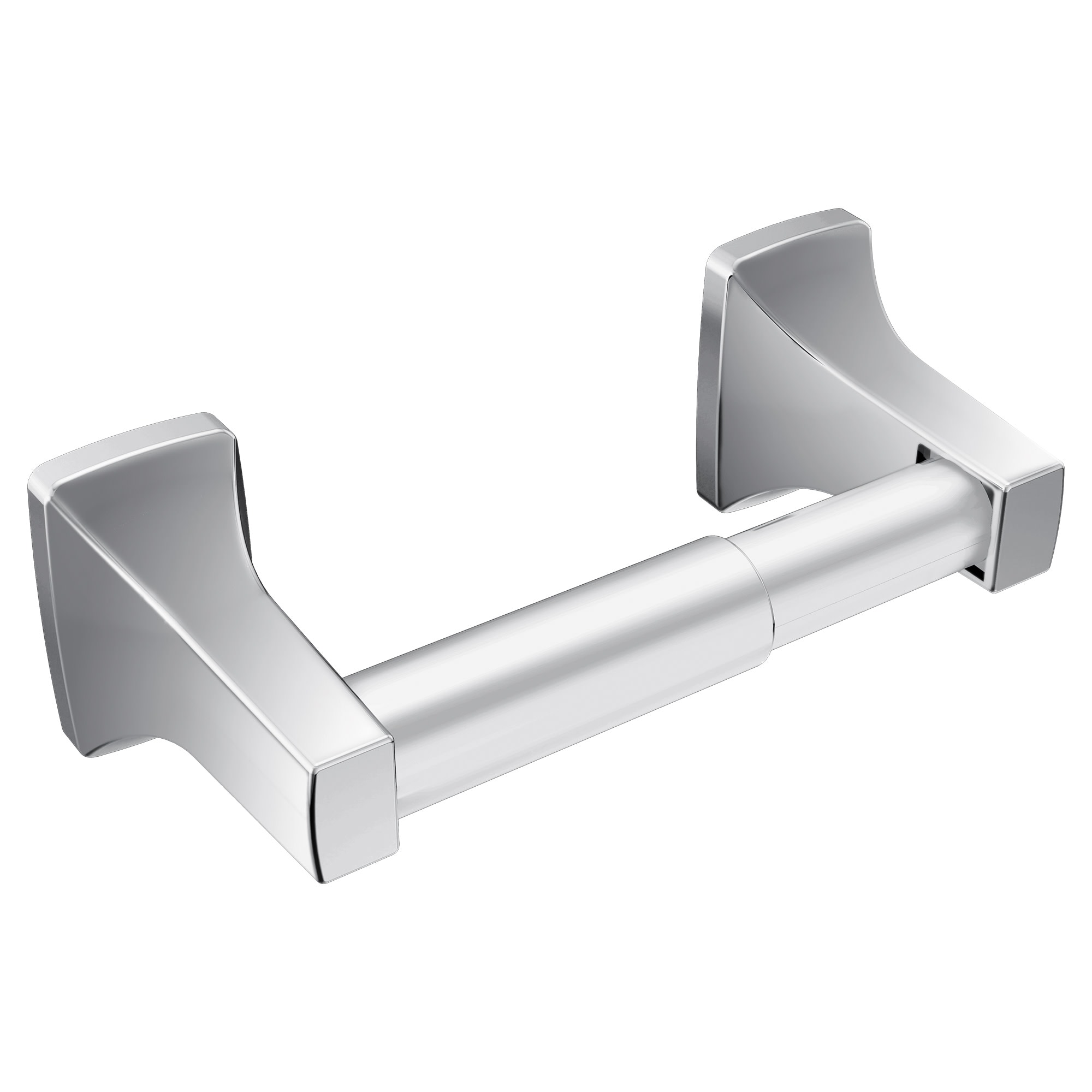 Moen YB0108CH Adler Chrome Wall mount Spring-loaded Toilet Paper Holder 1 -Rolls with Storage