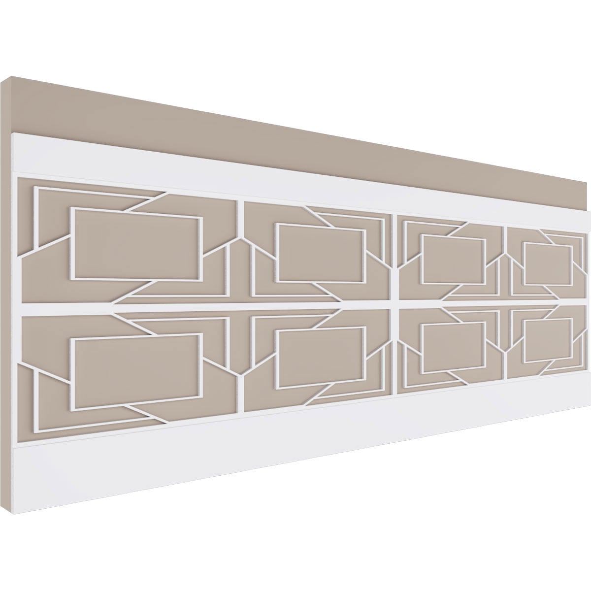 Ekena Millwork WPK32X94MMT 32-in x 94-1/2-in Smooth Paintable/Stainable White PVC Wainscoting Wall Panel ( 21.04-sq ft )