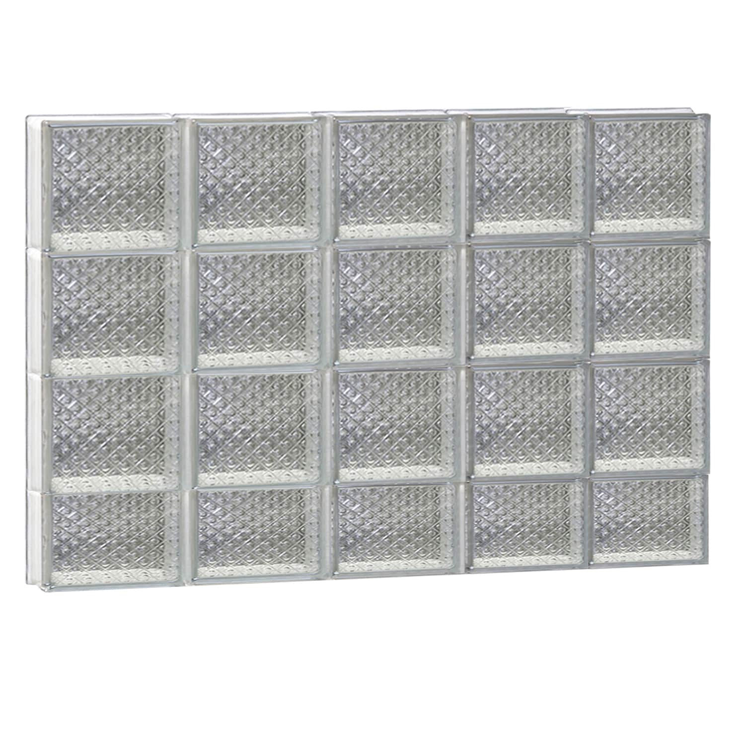 REDI2SET S4030DP Diamond Glass 38-3/4-in x 29-in Frameless Replacement Glass Block Window