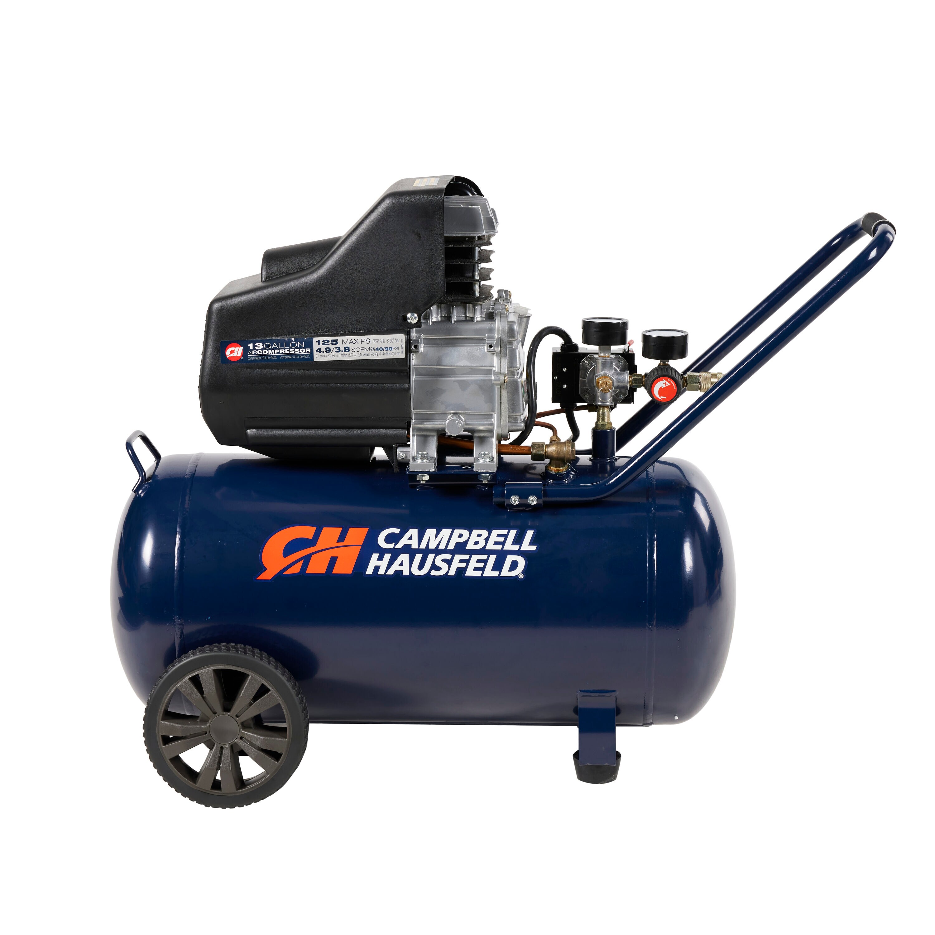 Campbell Hausfeld 13-Gallon Portable Electric 125 PSI Horizontal Air ...