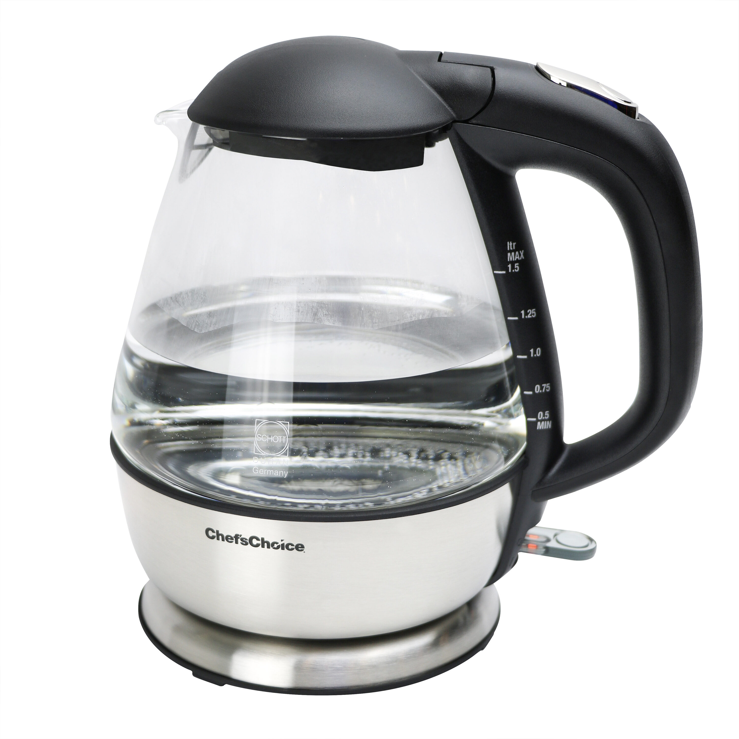 Avanti 6800001 Glass 6-Cup Cordless Electric Kettle with Automatic Shut-Off