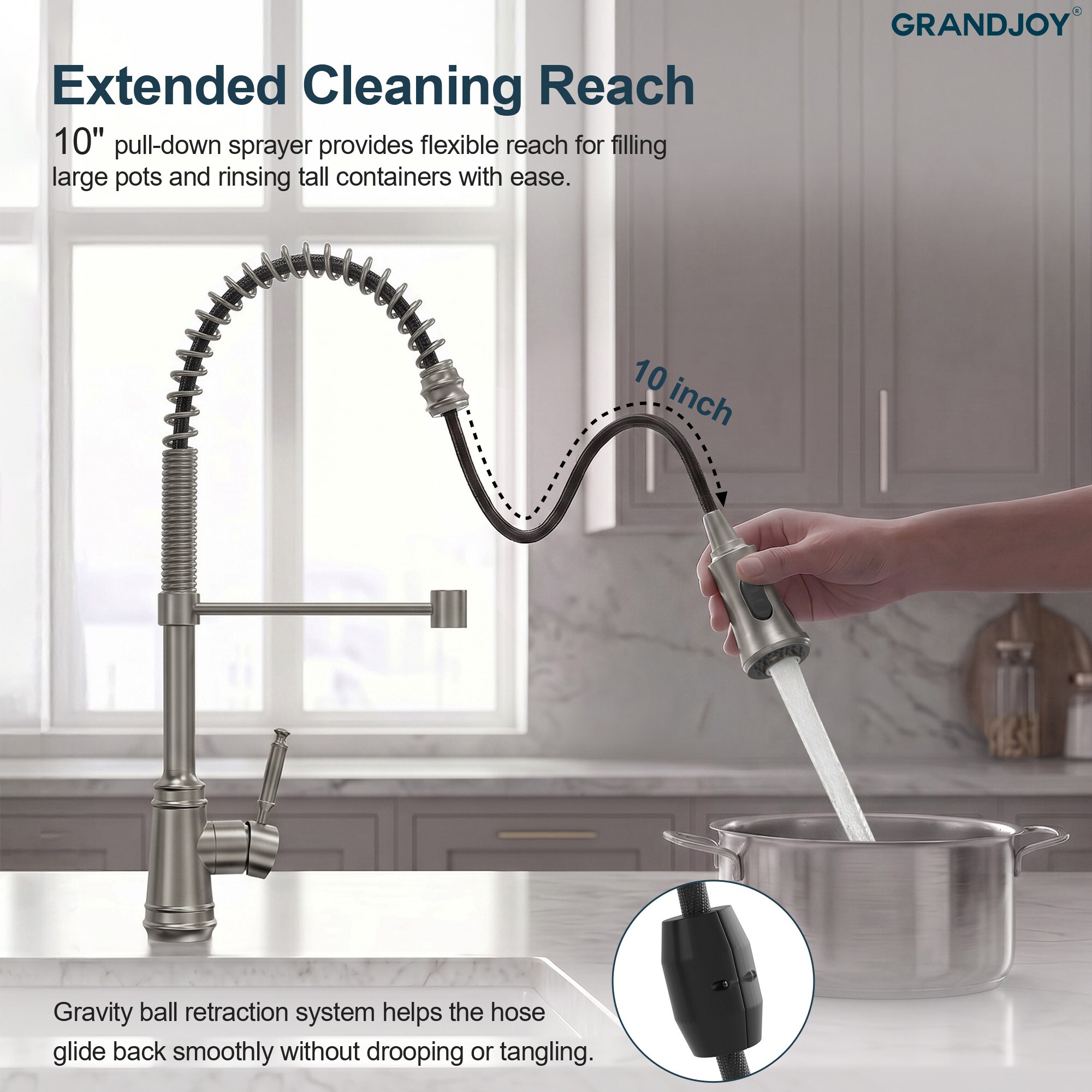 GRANDJOY SGF13GJ-45K-SS Kitchen-Faucets - View #4