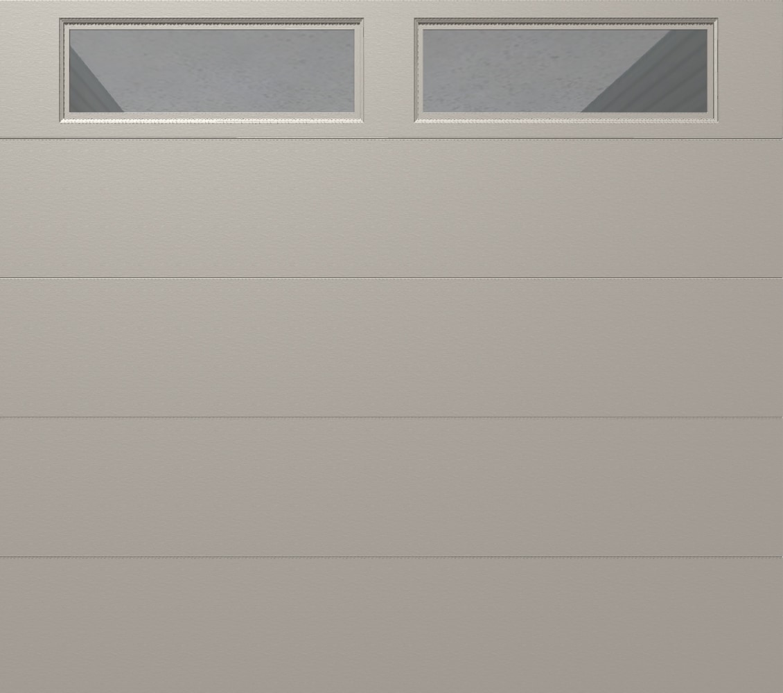 Wayne Dalton WD9605FTC98 Classic Steel Model 9605 9-ft x 8-ft Insulated Taupe Single Garage Door with Windows
