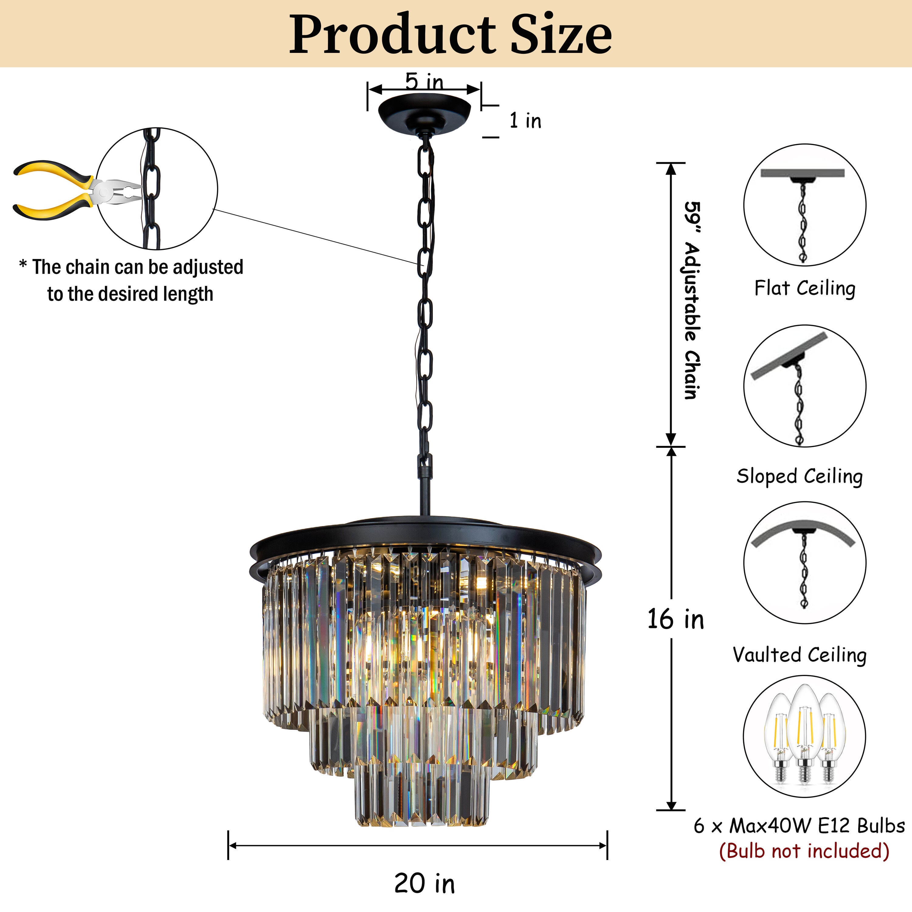 AloaDecor Lighting 7042D50BK b090015 - View #5