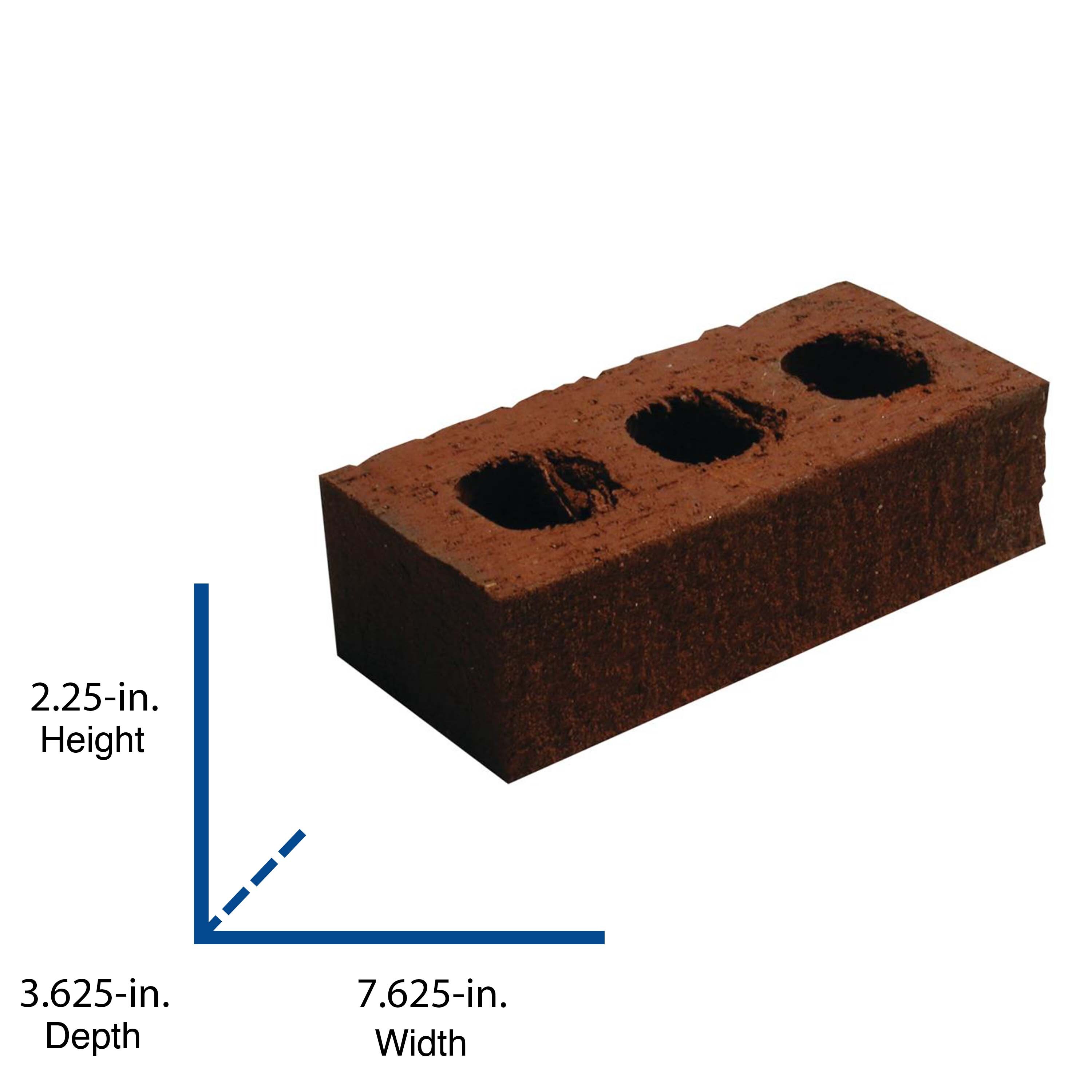 8-in x 4-in Red Clay Cored Brick