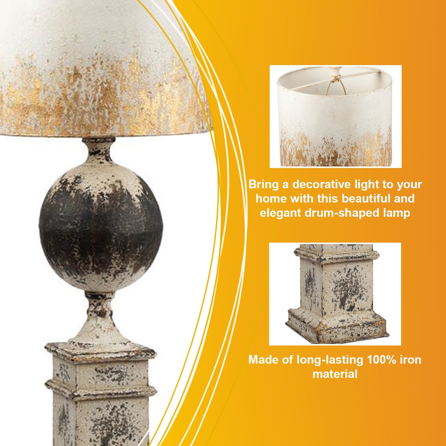 Shiloh weathered online metal lamp