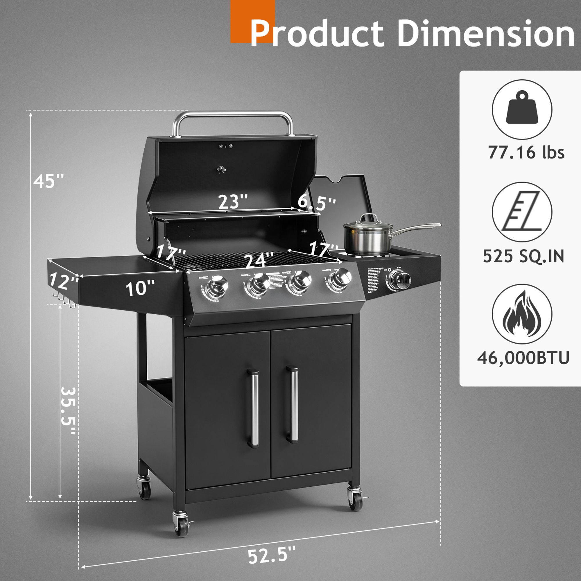 Winado 1-G57000763 Gas-Grill - View #2