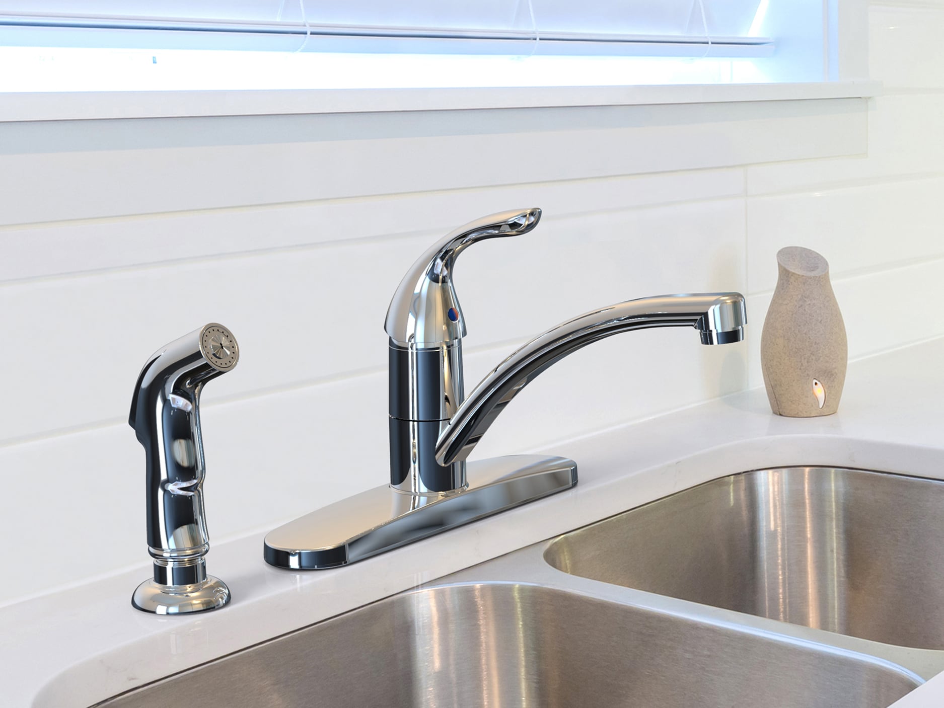 Cheapest Stainless Steel PVD 1-Handle Deck Faucet