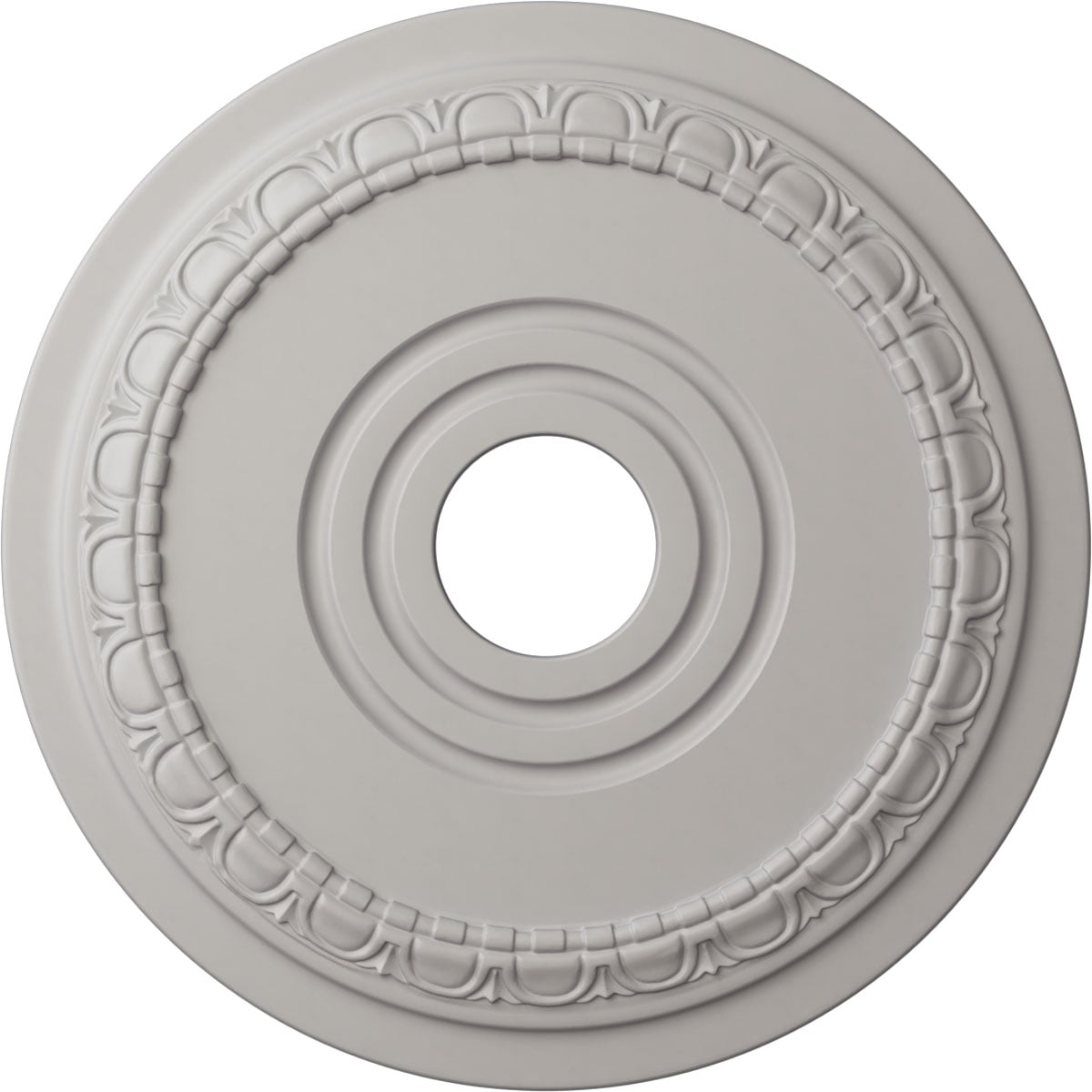 Ekena Millwork CM17MUUWF Munich 17.5-in W x 17.5-in L Painted Ultra Pure White Polyurethane Whole Ceiling Medallion