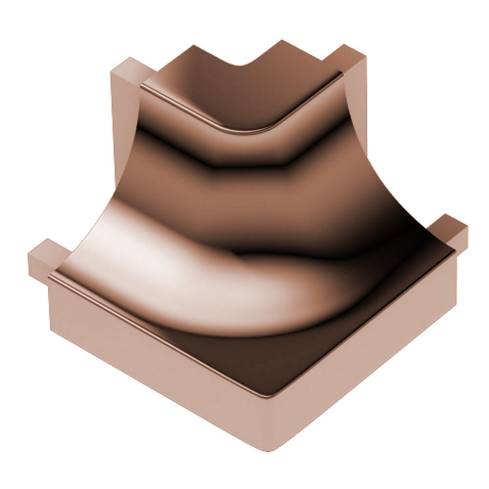 Schluter Systems E90/AHK1S/AKG Dilex-AHK 0.5-in W x 1-in L Polished copper anodized aluminum Aluminum Outside corner Tile Edge Trim
