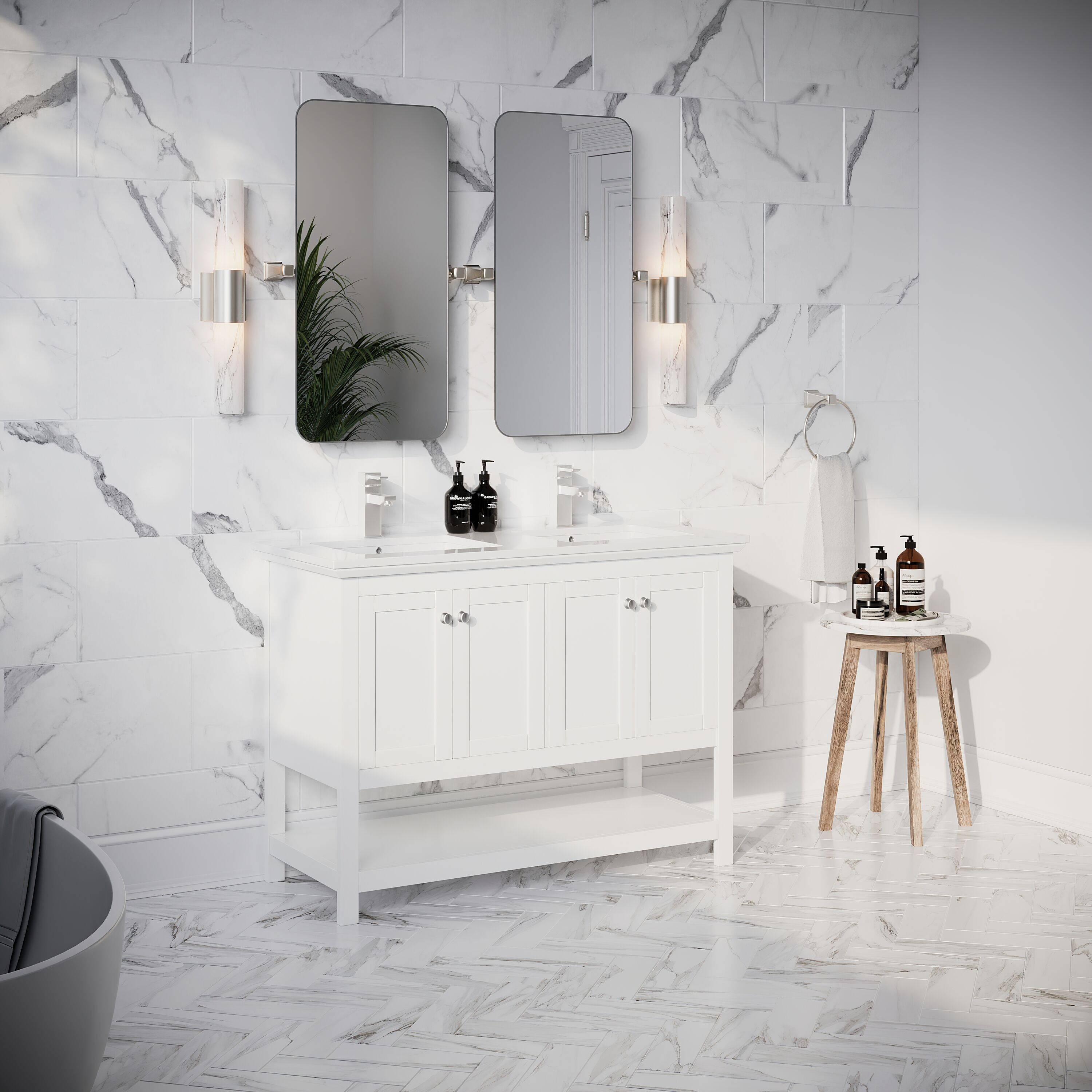 Fresca FCB2348WH-D-CWH-U Bath-Vanity-Combo - View #5