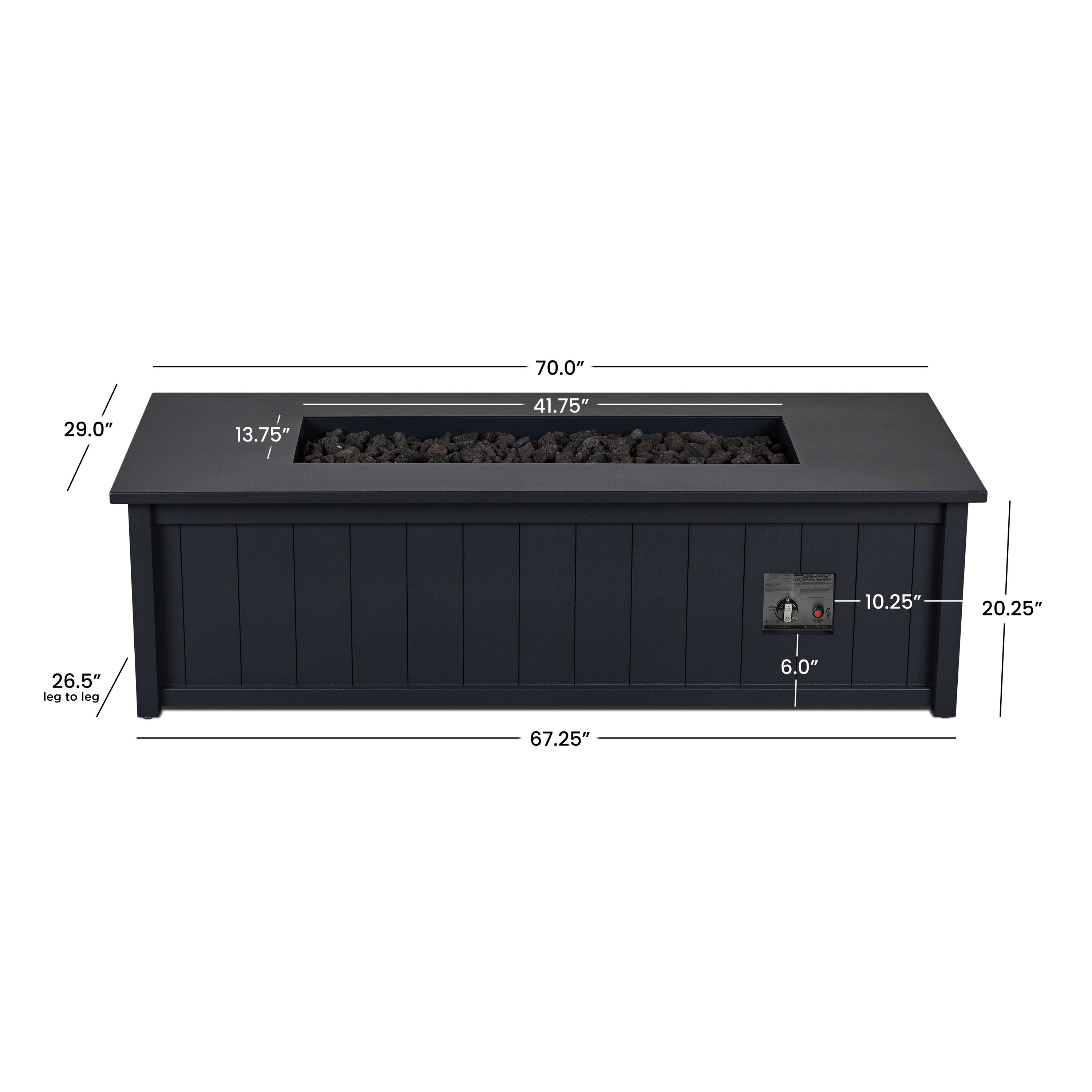 Jensen Co. 13042LP-CHRC Outdoor-Gas-Firepits - View #4