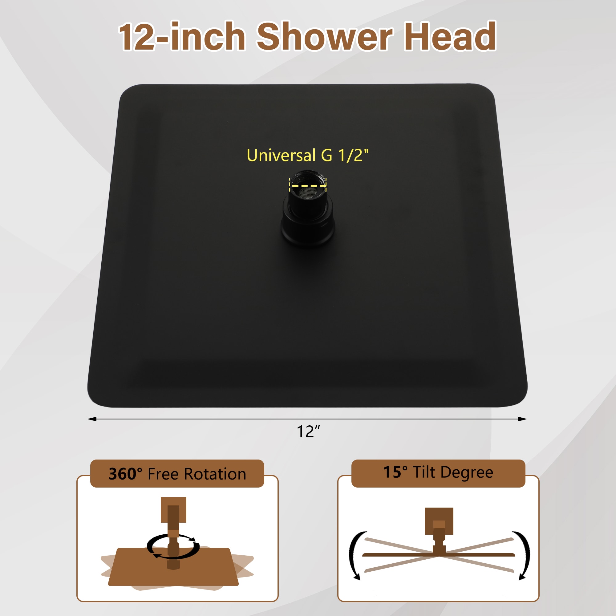 CASAINC CASATW201-5ORB Fixed-Showerhead - View #6