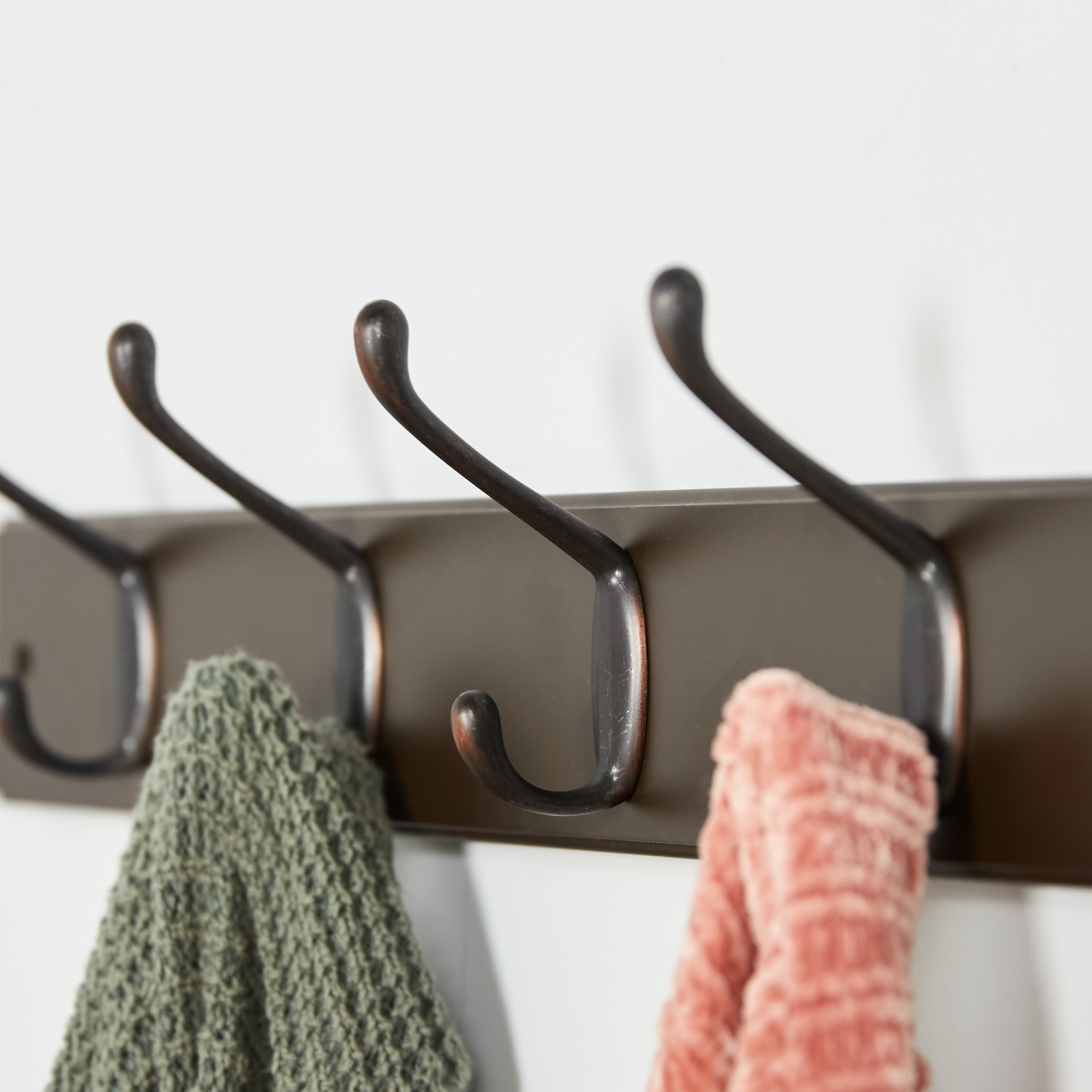 Style Selections 4-Hook 18.11-in x 2.76-in H Espresso Decorative Wall Hook  (35-lb Capacity) in the Decorative Wall Hooks department at