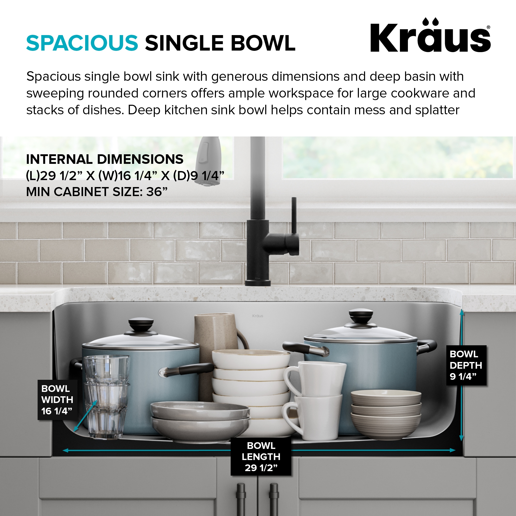 Kraus KBU14 Kitchen-Sinks - View #6