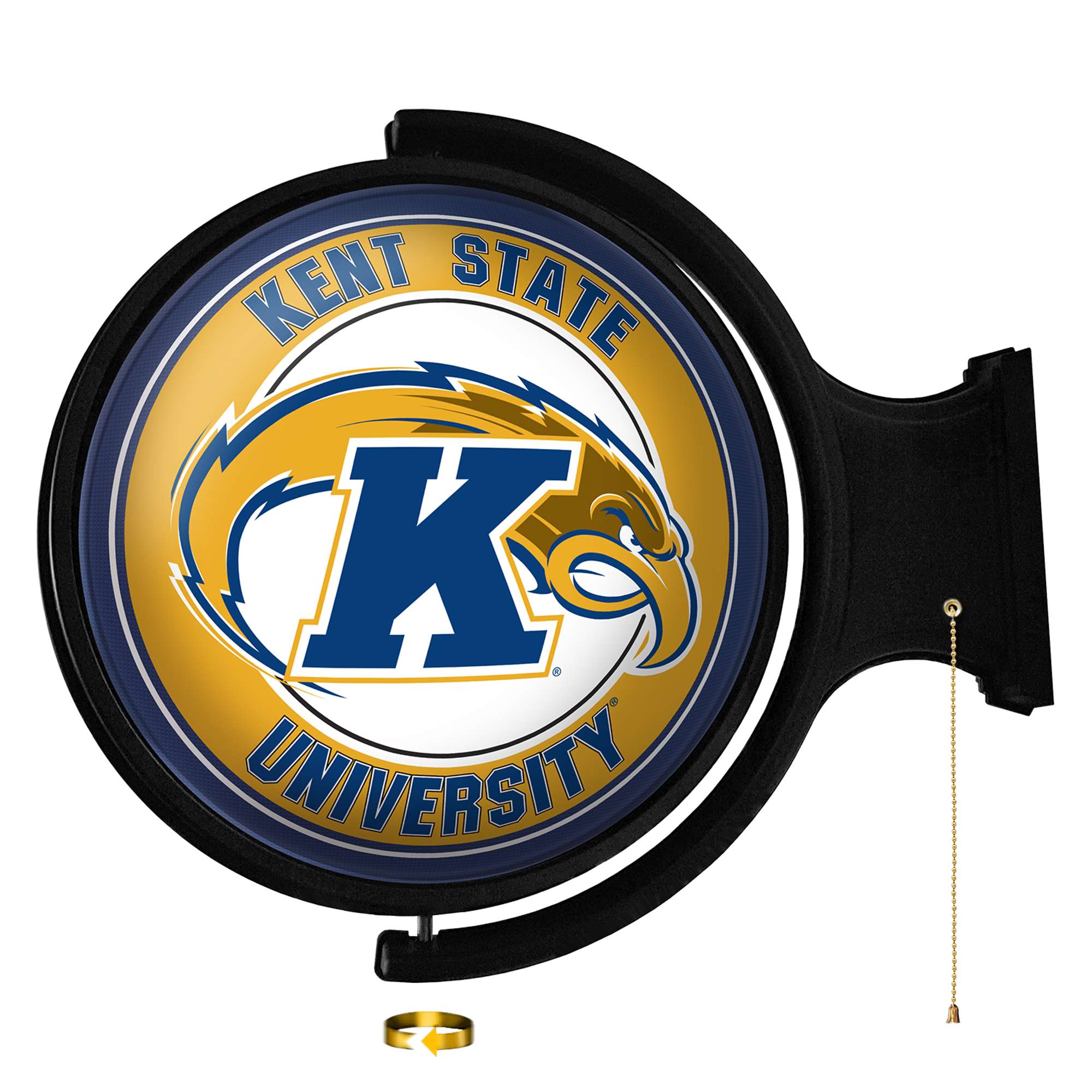 The Fan-Brand NCKENT-115-01 Kent State Golden Flashes Rotating Wall Lights 23-in Constant LED Game Room Lighted Sign