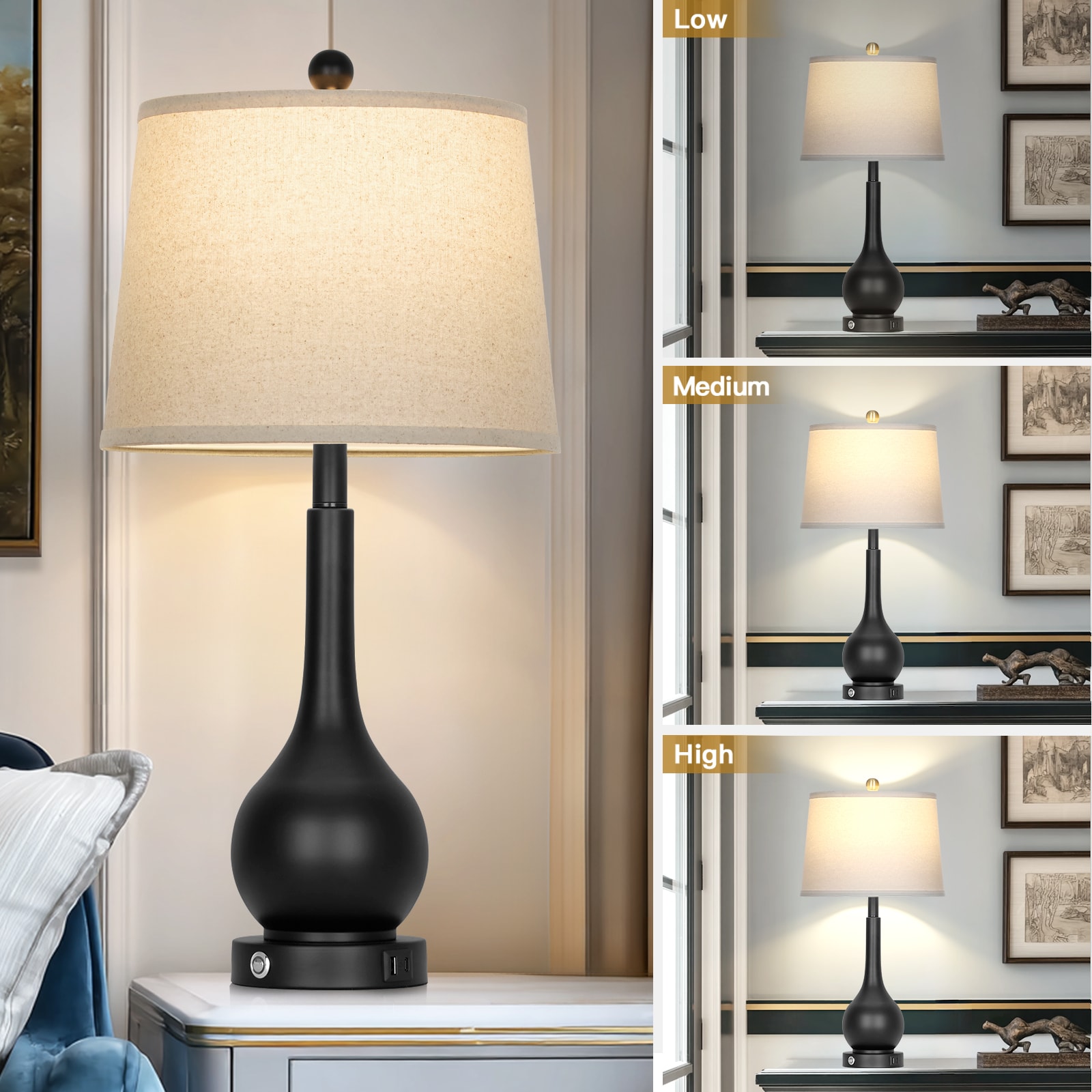 UrFurnishings TD-830 Table-Lamps - View #3