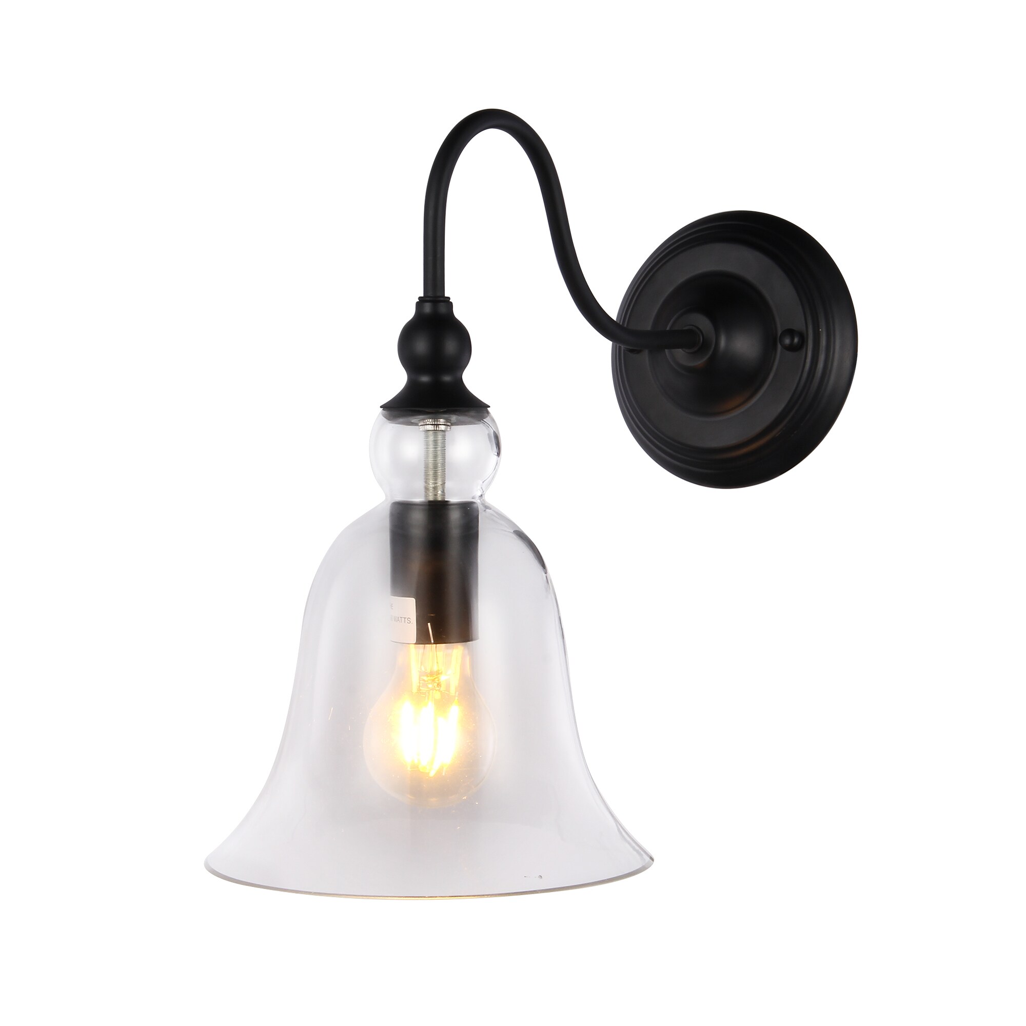 Warehouse of Tiffany 1-Light Matte Black Modern/Contemporary Dry rated ...