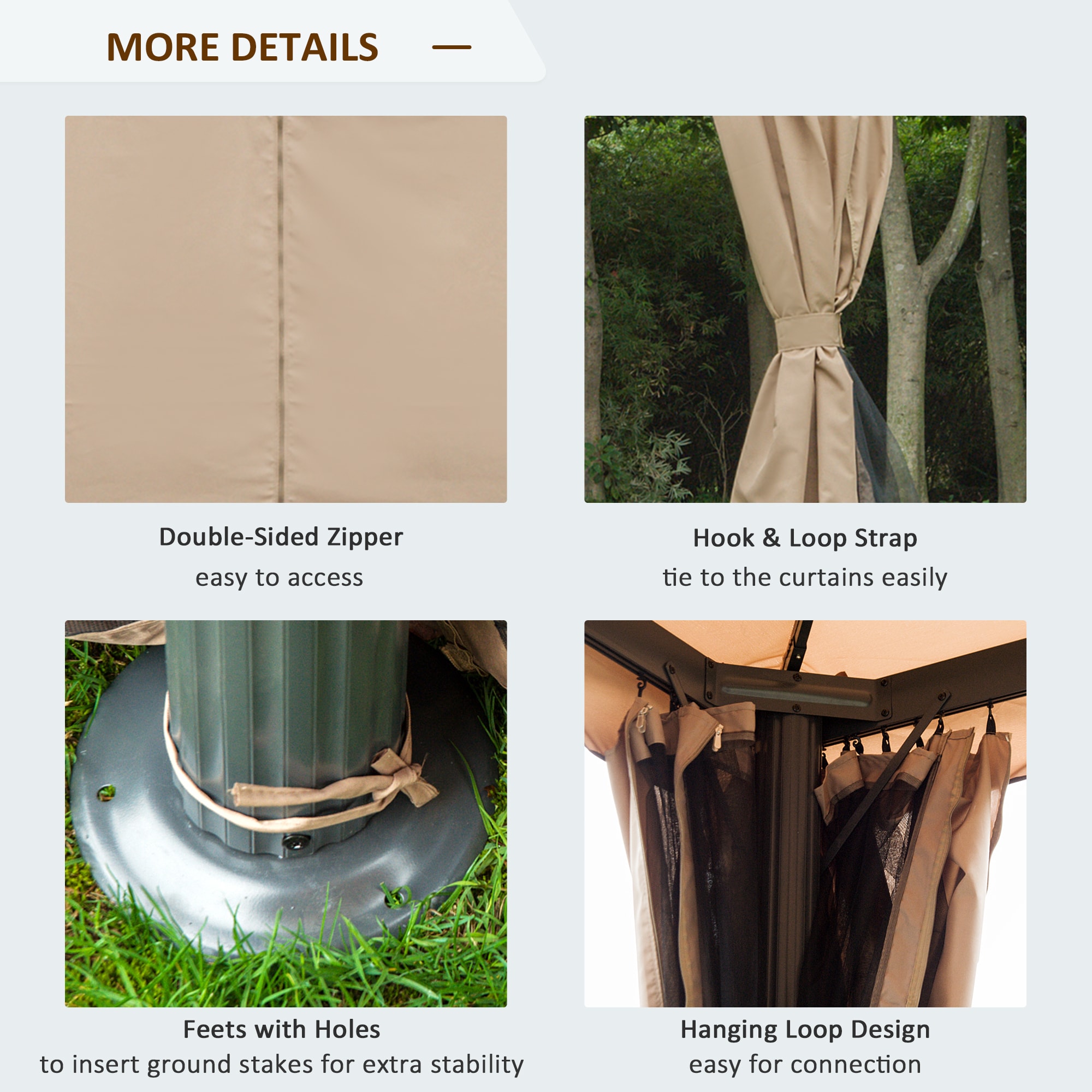 Outsunny 84C-051 Wood-Resin-Gazebos - View #4