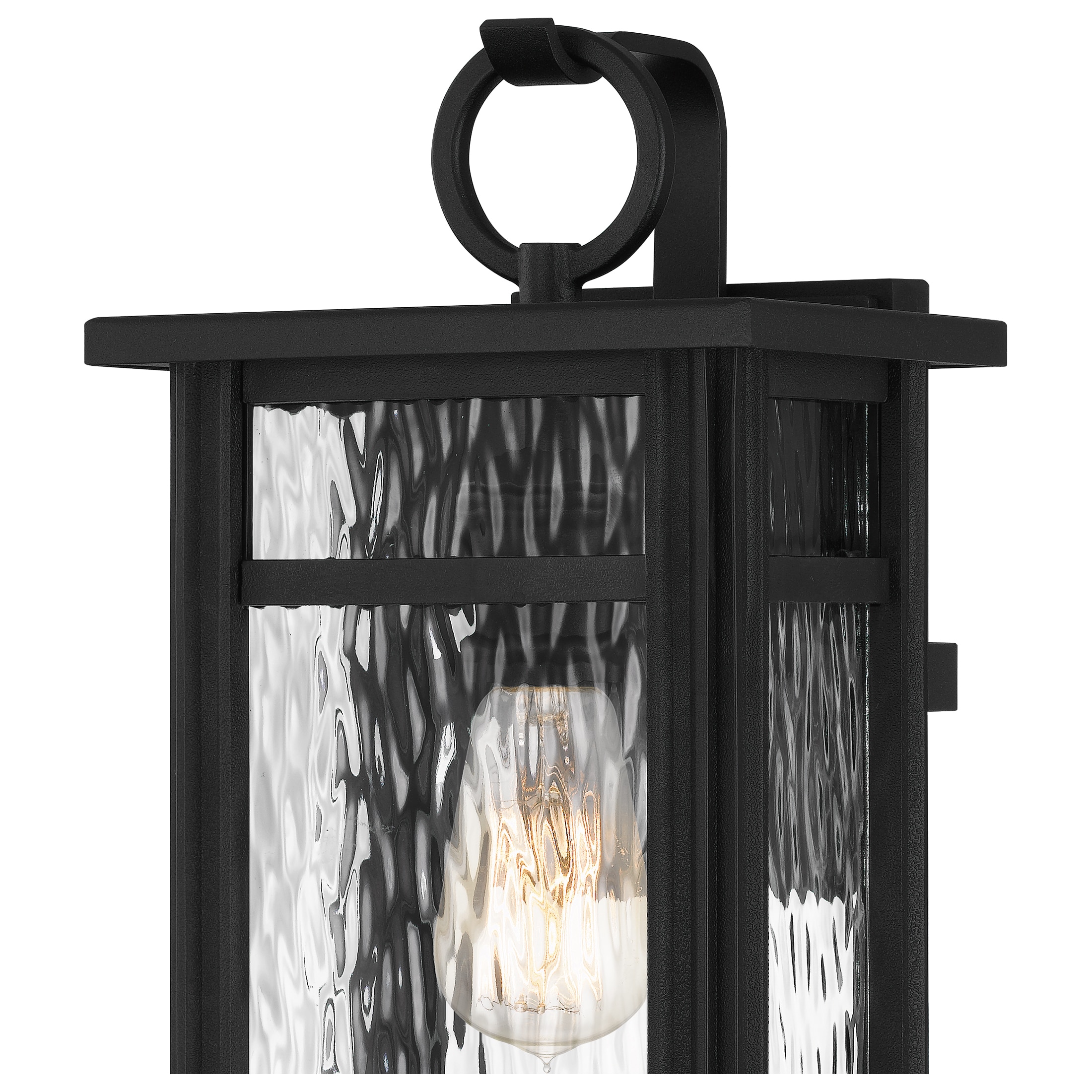 Moira 16" Earth Black Steel Outdoor Wall Lantern