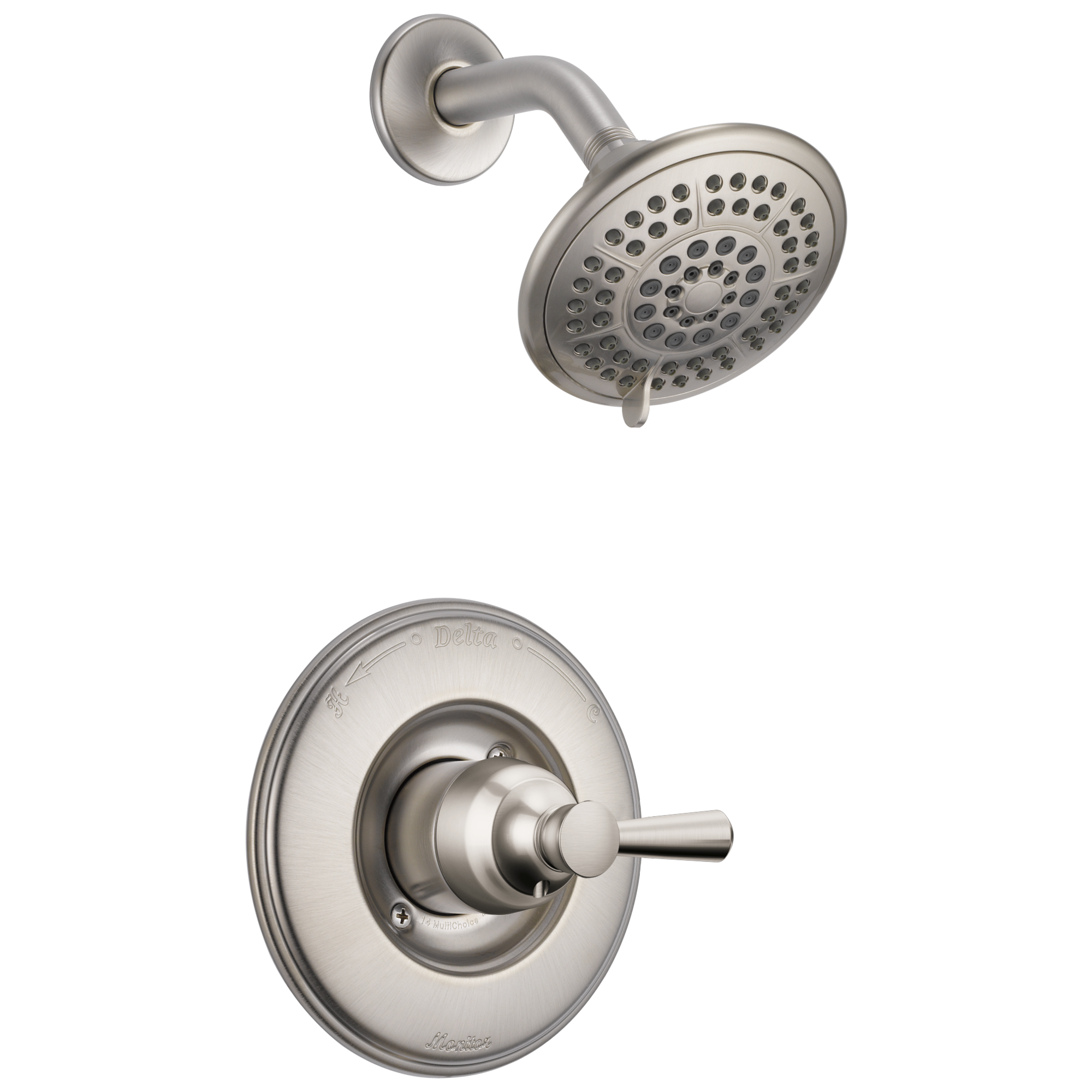 Delta T14293-SS Linden Stainless 1-handle Multi-function 4.9375-Inches Round Shower Faucet