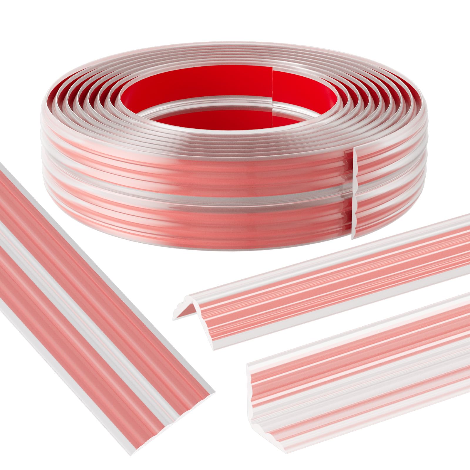 Justincity  Wall Corner Protector and Edge Guard Peel and Stick Wall Trim Moulding Inside and Outside Corner Molding Trim Caulk Strip Self