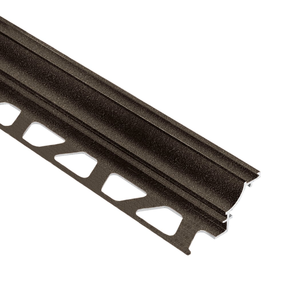 Schluter Systems AHK1S150TSDA Dilex-AHK 0.563-in W x 98.5-in L Dark anthracite textured color-coated aluminum Aluminum Cove base Tile Edge Trim
