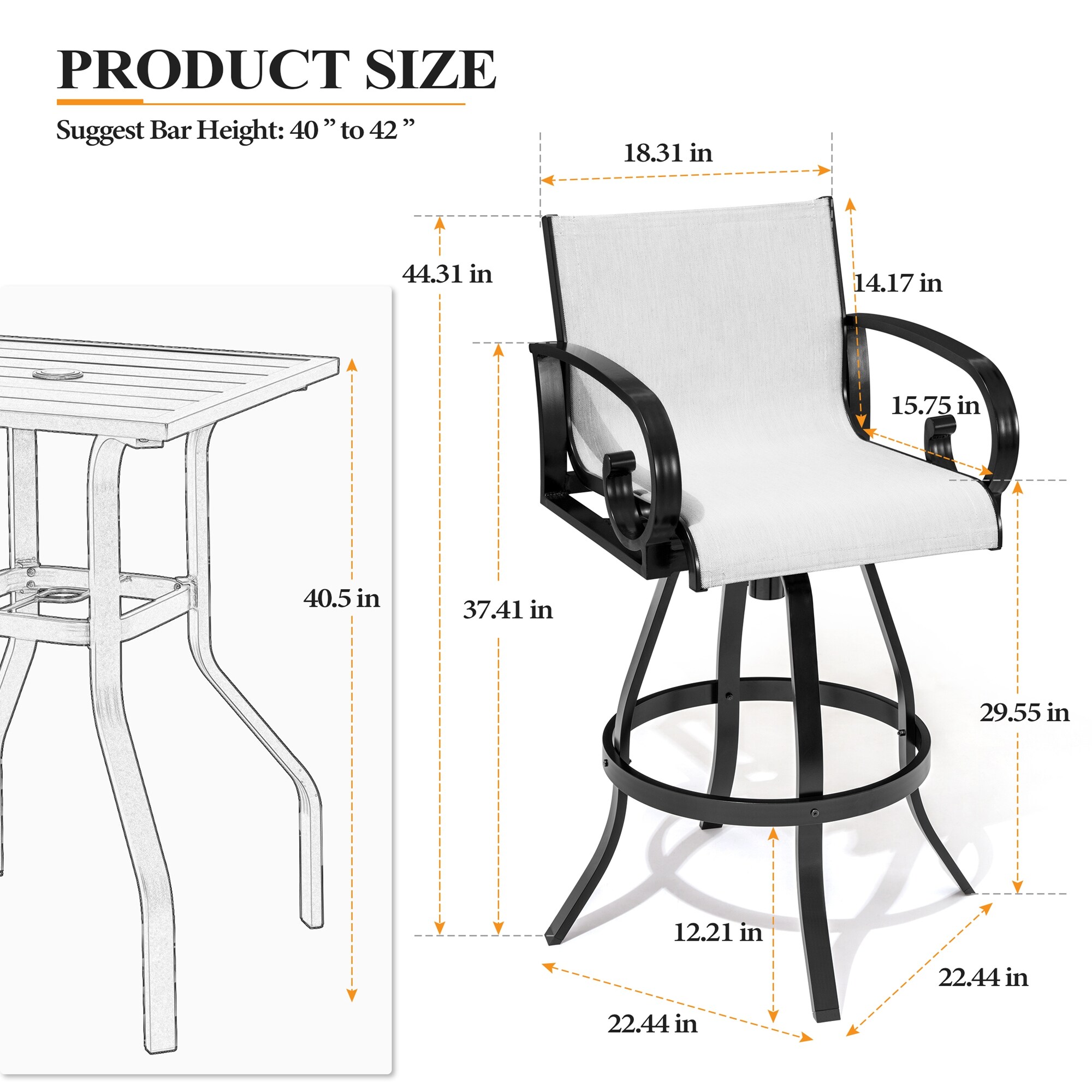 Crestlive Products CL-ST013OST-2 Patio-Chairs - View #2