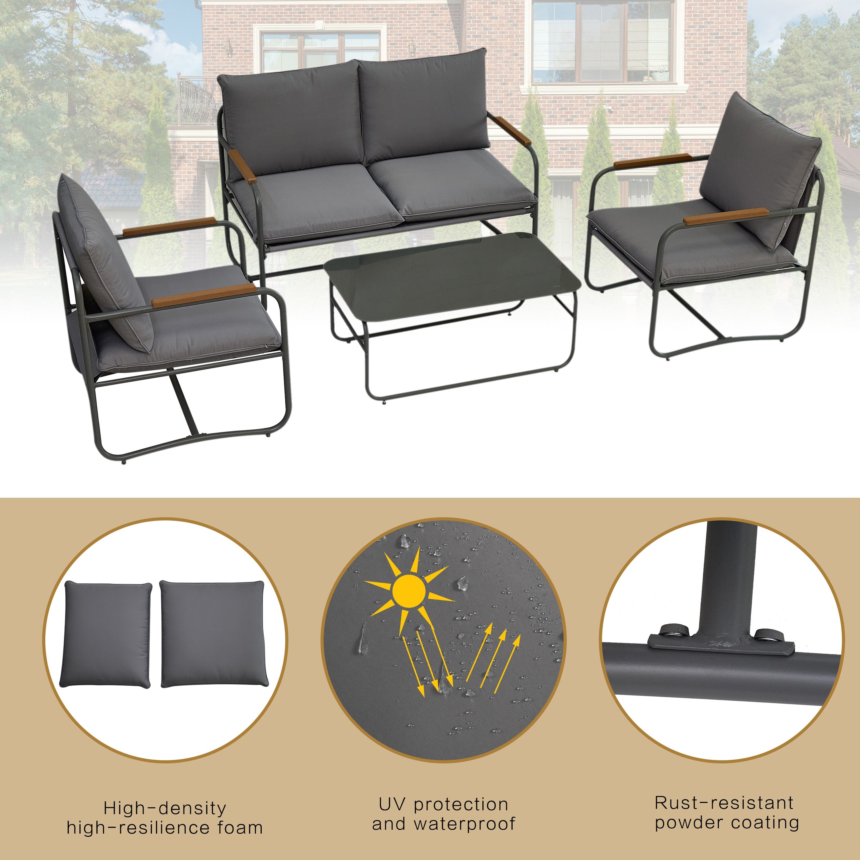 Xspracer ML-PCS2142 Patio-Conversation-Sets - View #5